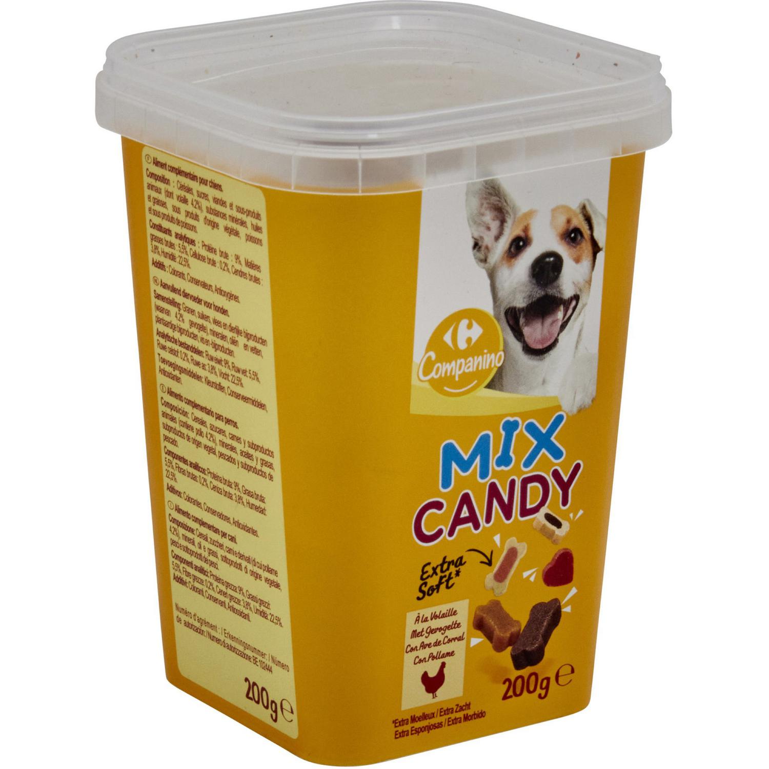 Snack para perros Extra Soft Sabores Mix Candy Carrefour Companino 200 g