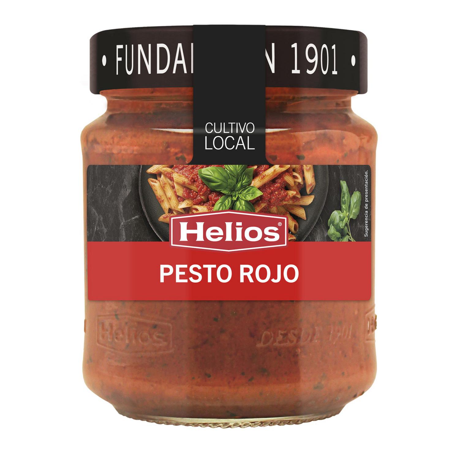 Salsa pesto rojo Helios tarro 200 g.