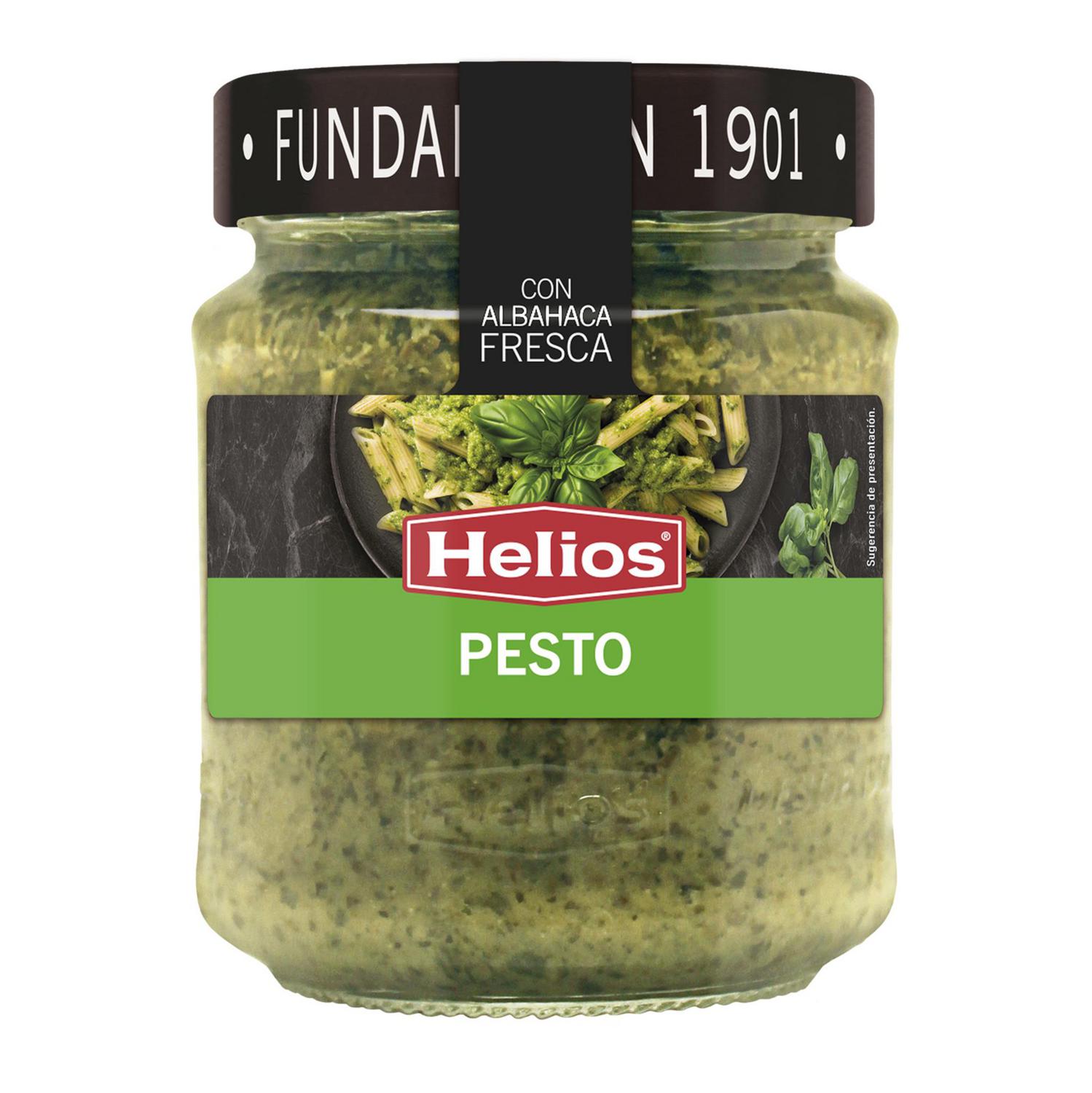 Salsa pesto verde Helios tarro 200 g.