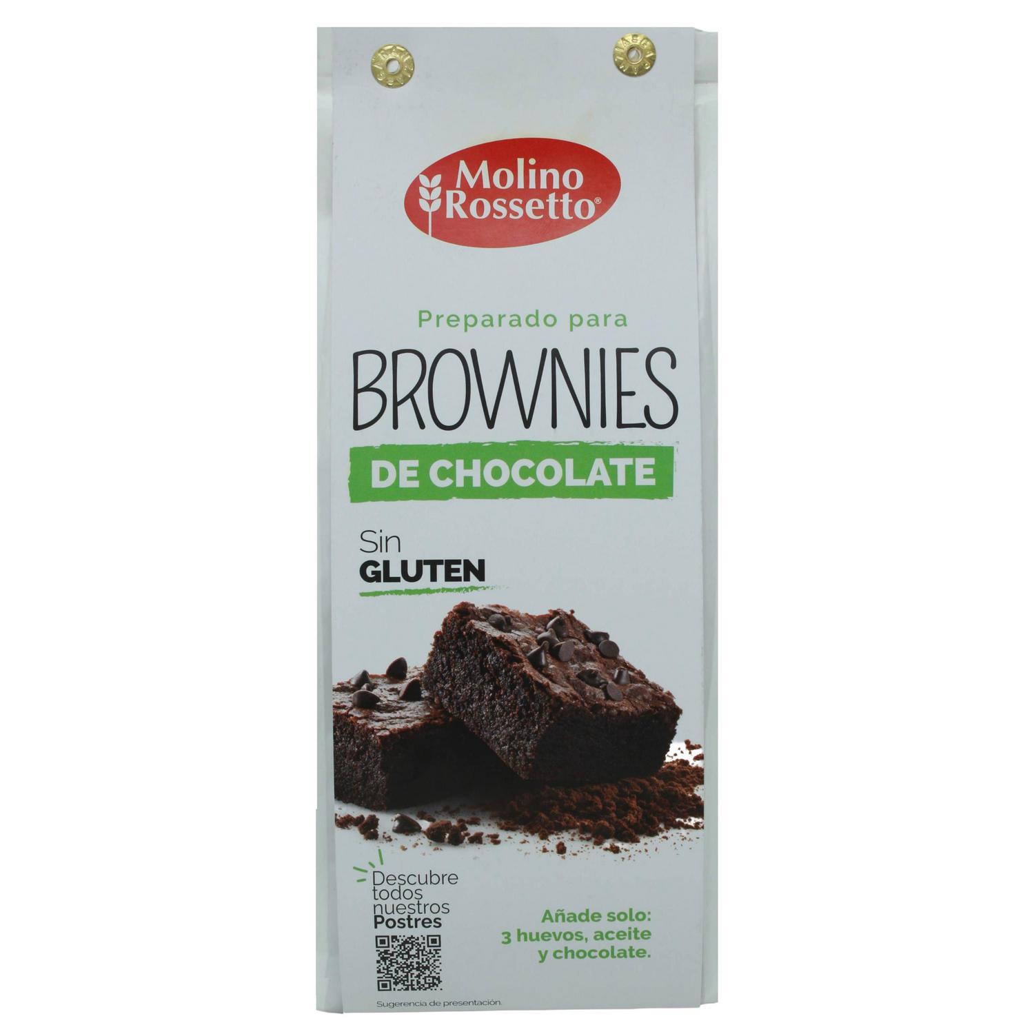 Preparado para brownies de chocolate Molino Rosetto sin gluten 300 g.