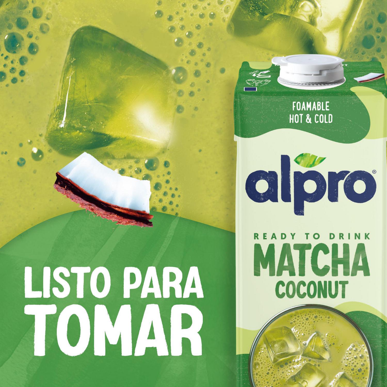 Bebida vegetal de matcha con base de coco Alpro sin gluten y sin lactosa brik  1 l