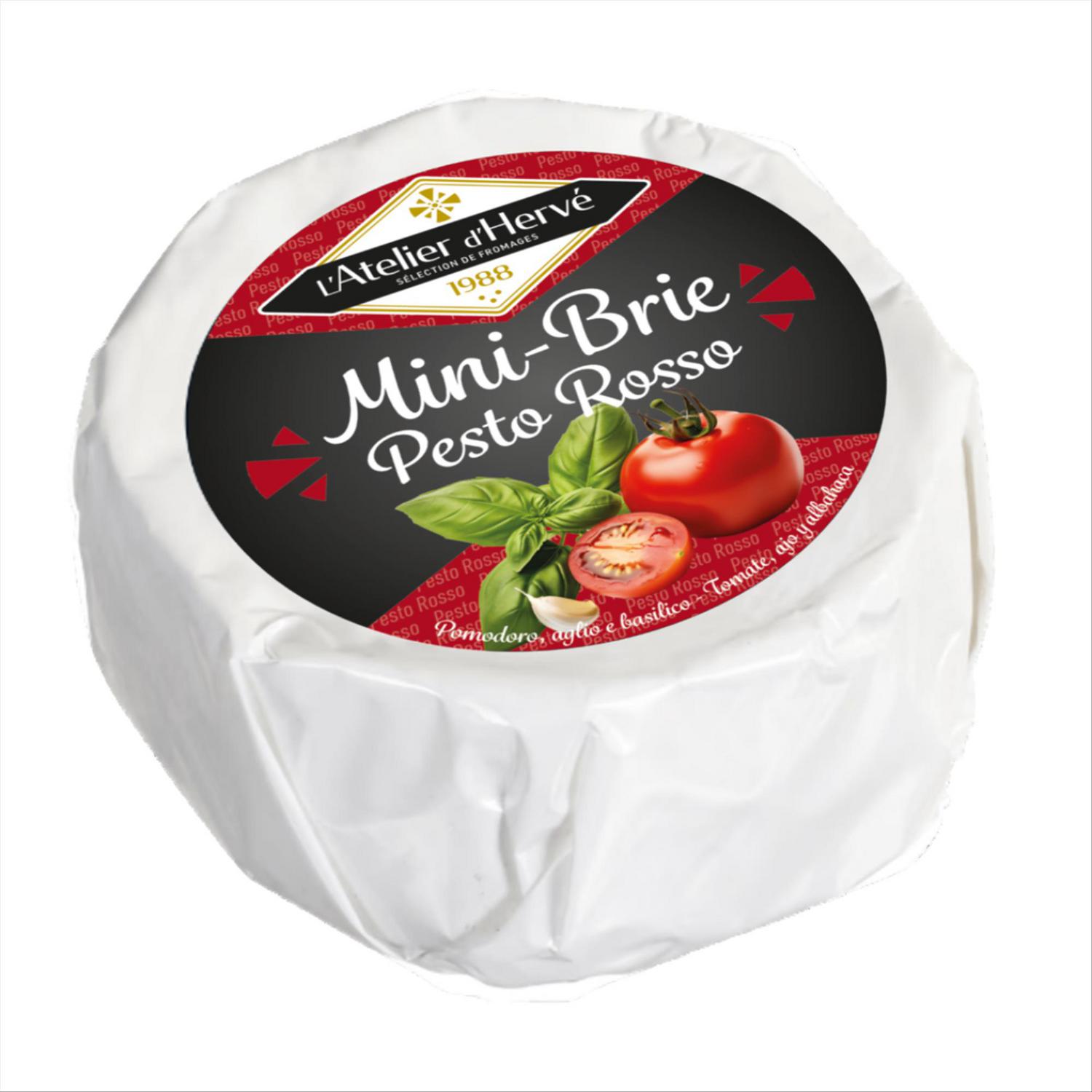 Queso blando de vaca con tomate y ajo Atelier D'Hervé sin lactosa 135 g.