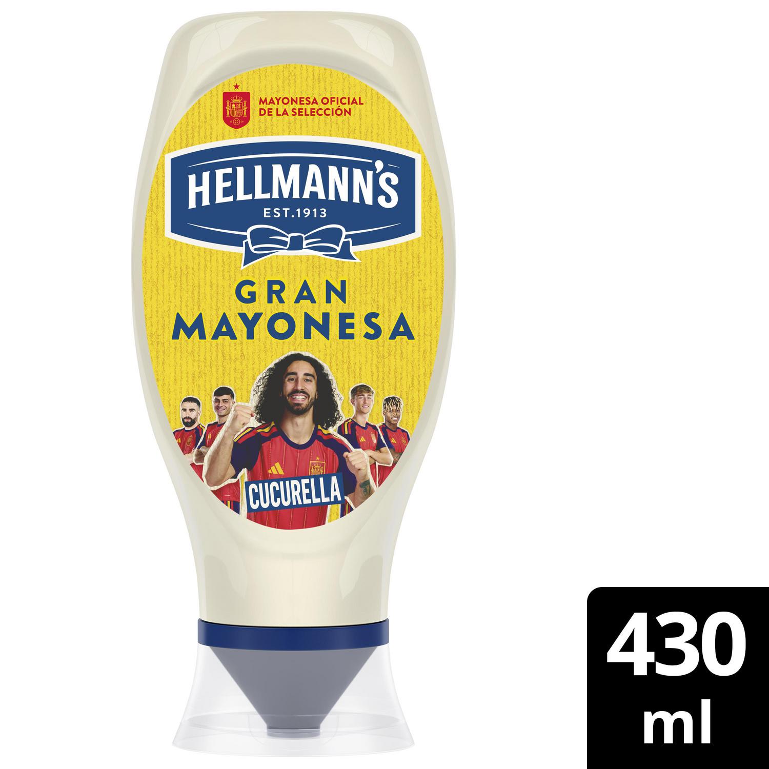 Mayonesa Hellmann's sin gluten y sin lactosa envase 430 ml.