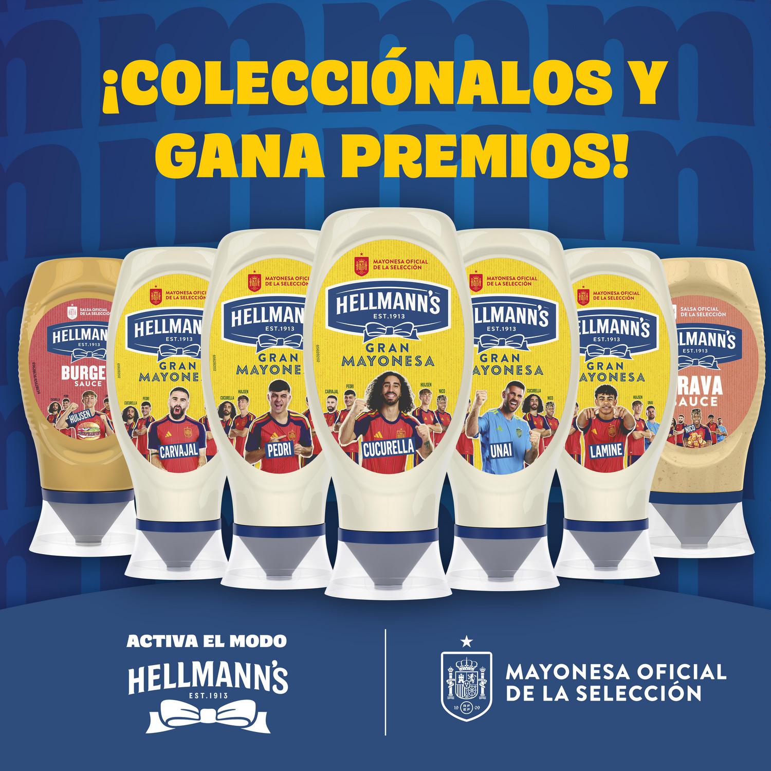 Mayonesa Hellmann's sin gluten y sin lactosa envase 430 ml.