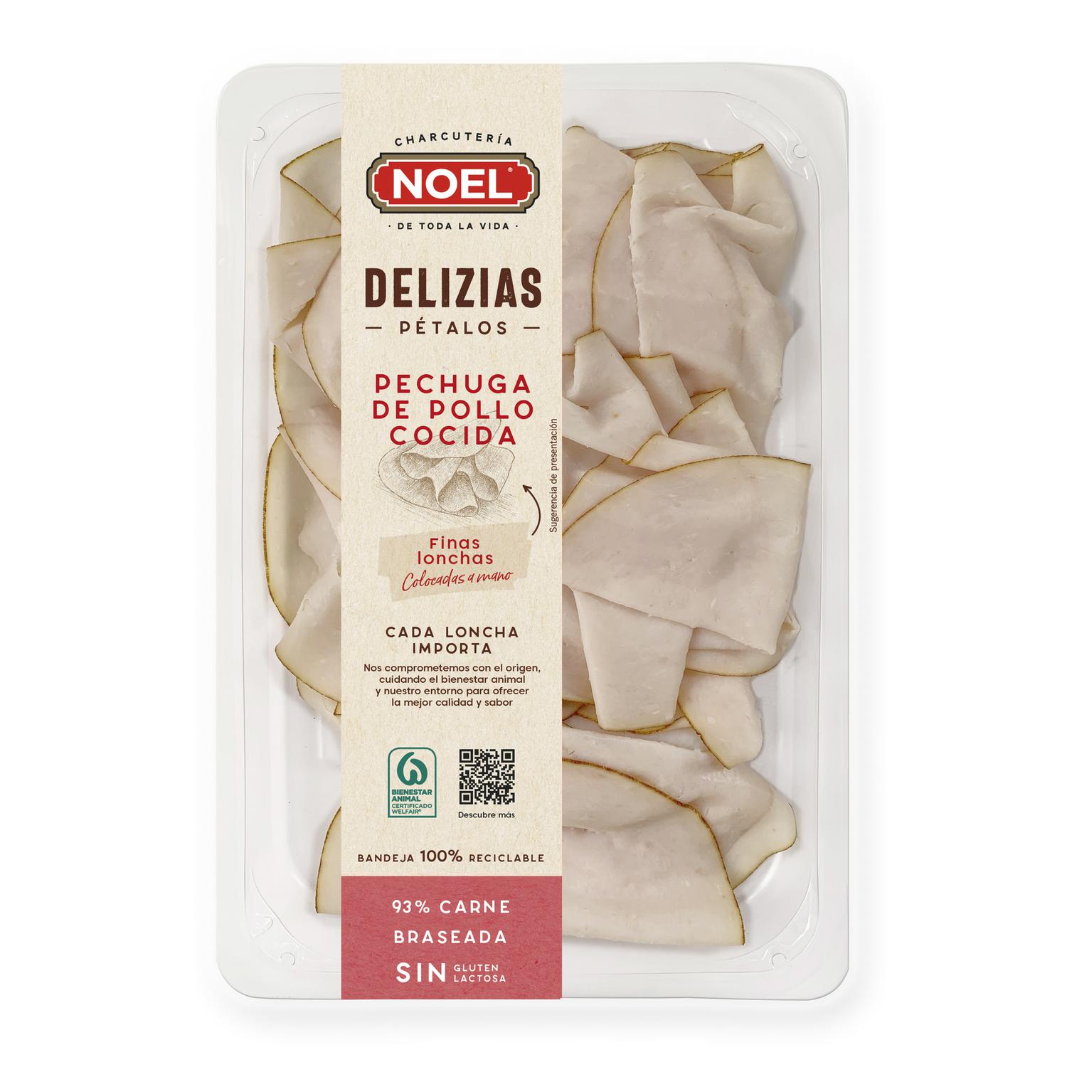 Pechuga de pollo a las finas hierbas en pétalos Delizias Noel sin gluten y sin lactosa 90 g