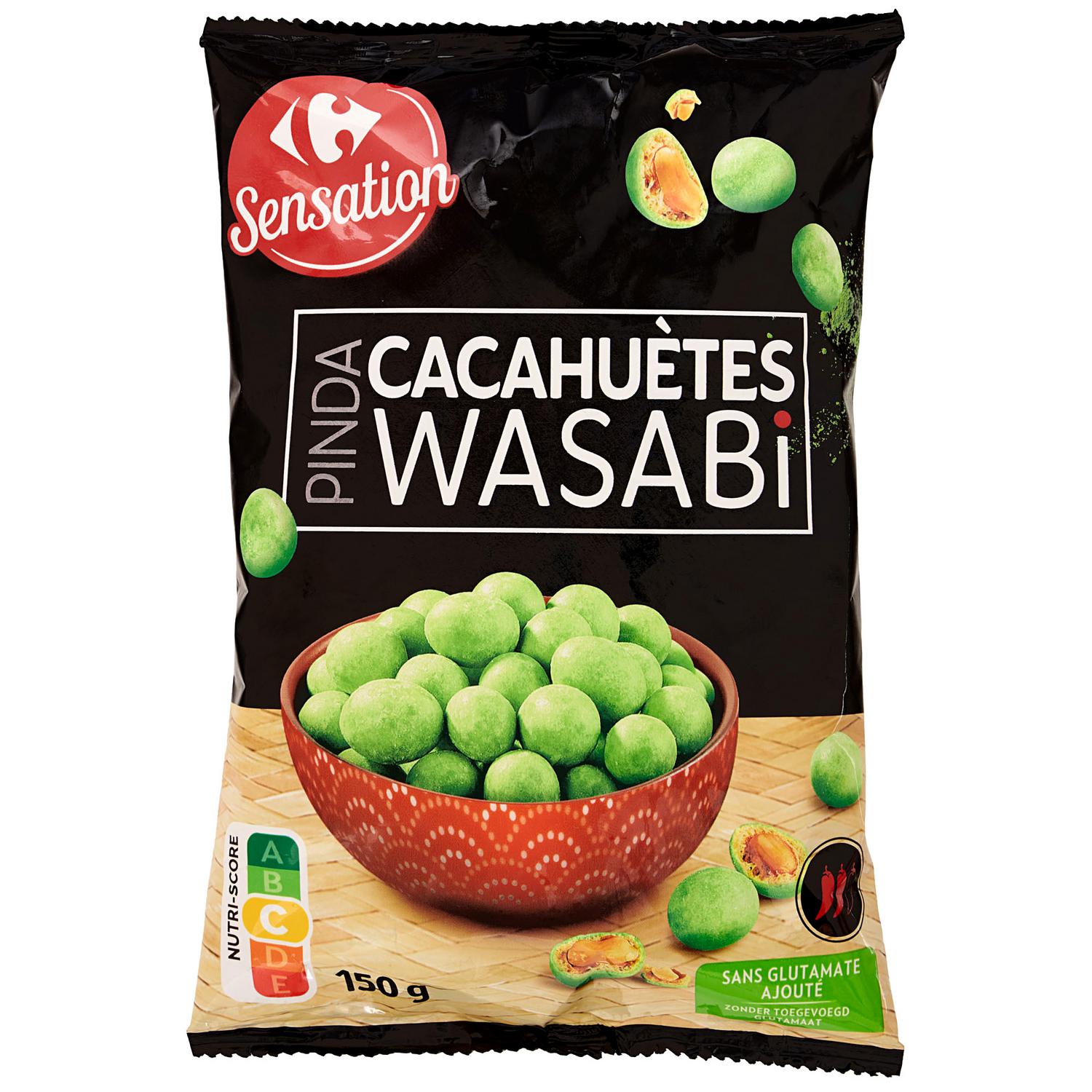 Cacahuetes wasabi Carrefour Sensation 150 g.