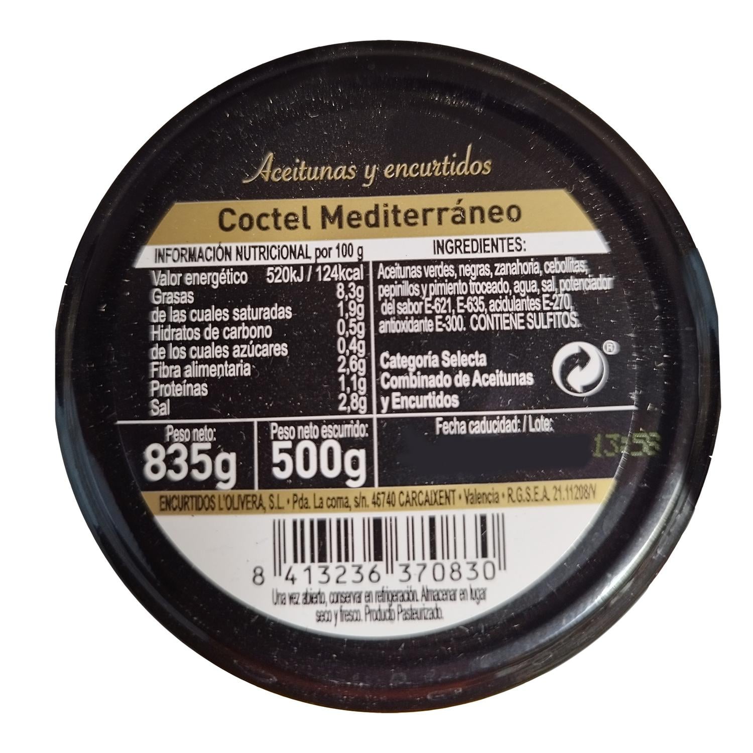 Cóctel Mediterráneo Carrefour 500 g