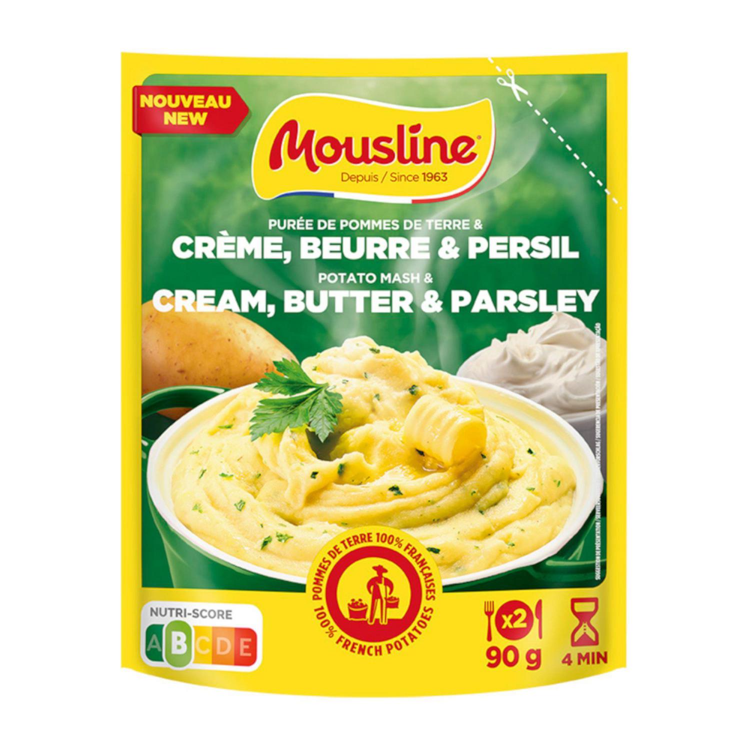 Puré de patata con crema de queso, perejil y mantequilla Mousline 90 g.