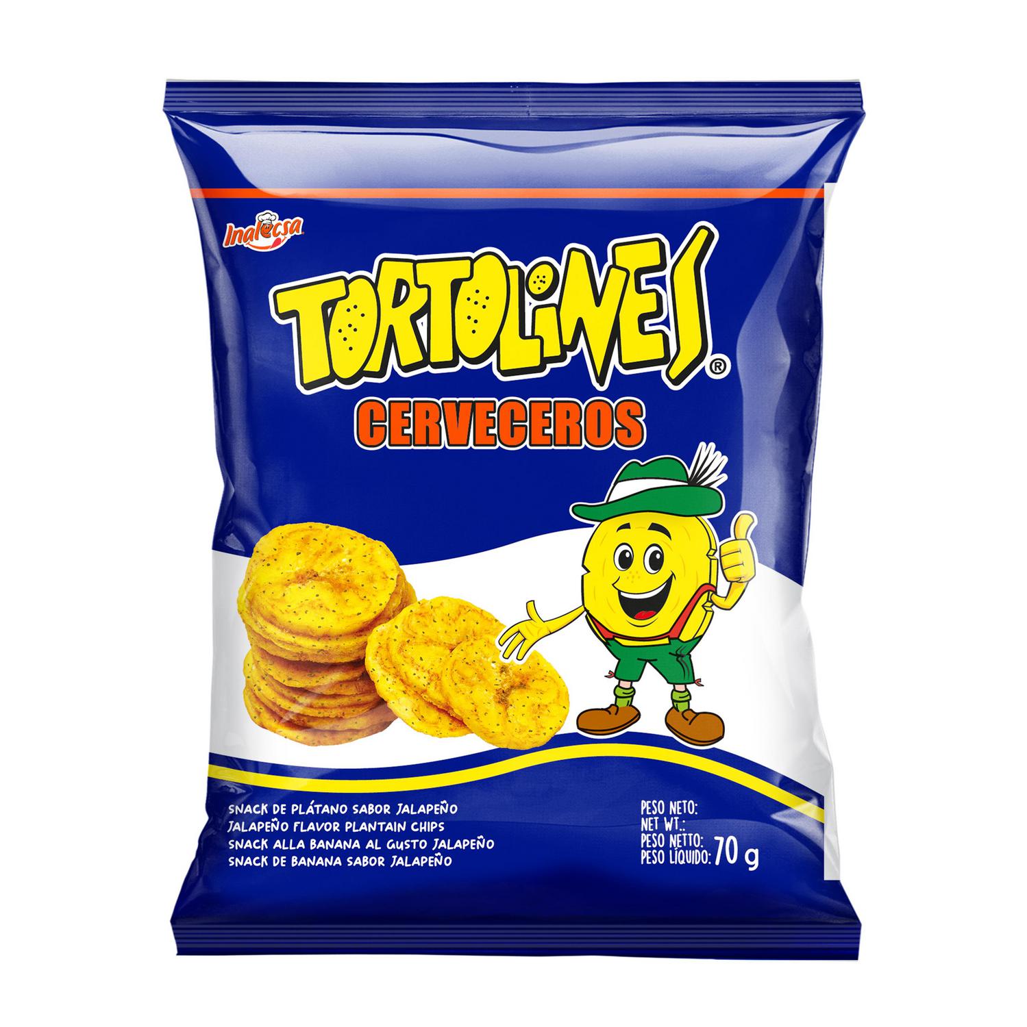 Snacks de plátano sabor jalapeño Cerveceros Tortolines 70 g.