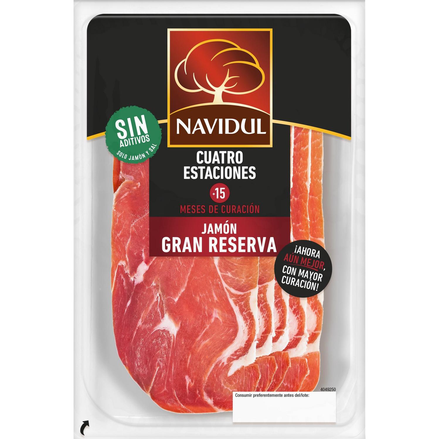 Jamón gran reserva Navidul sin gluten y sin lactosa 70 g.