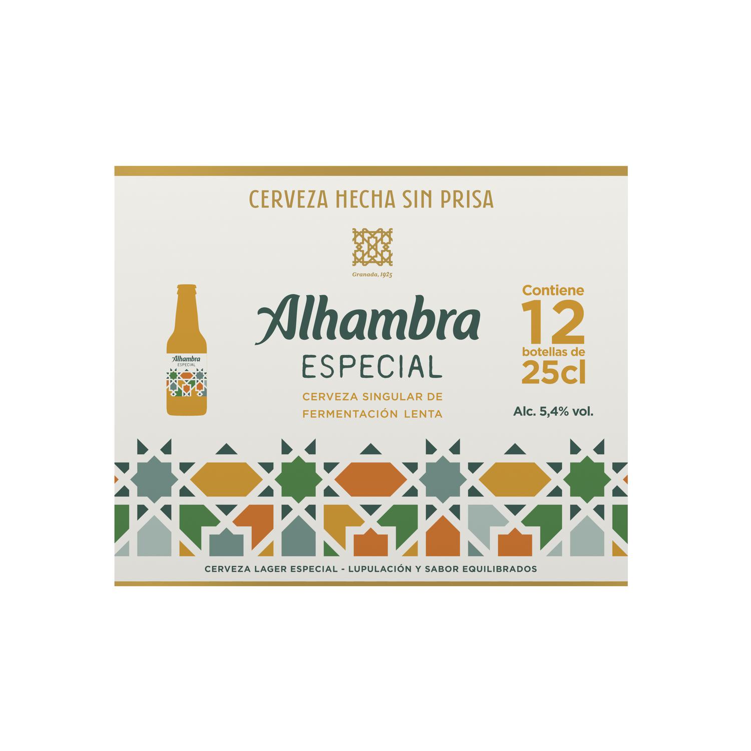Cerveza Alhambra Especial pack 12 latas 33 cl.