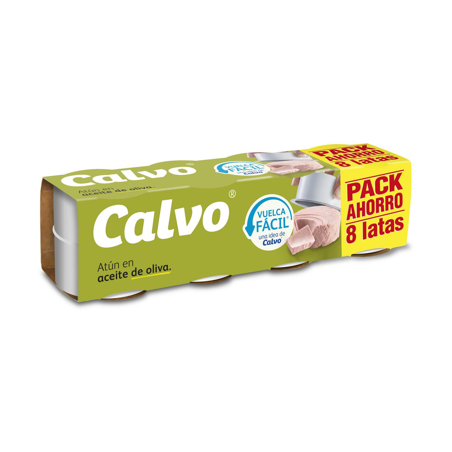 Atún en aceite de oliva Calvo pack de 8 latas de 52 g.