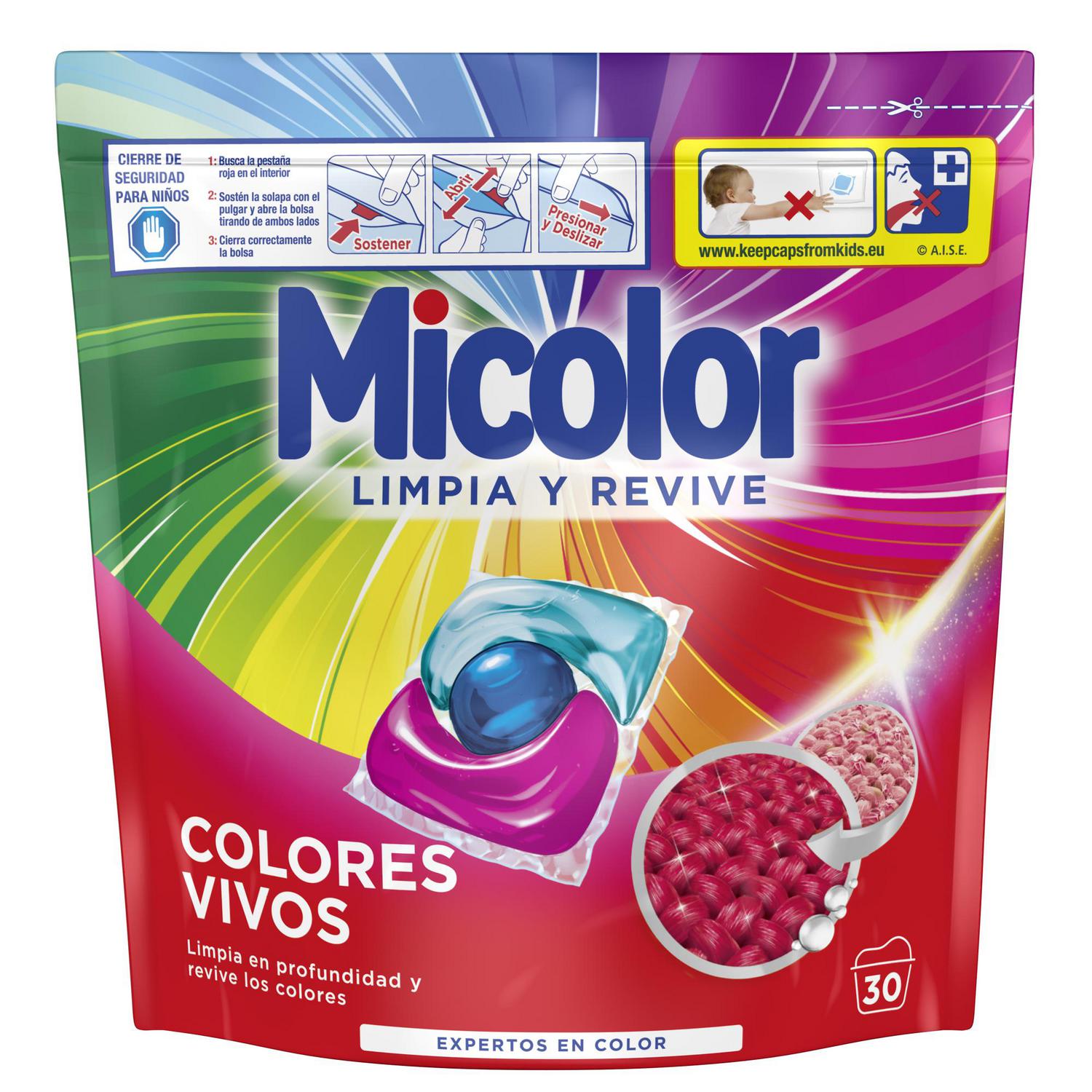 Detergente en capsulas adiós al separar Micolor 30 ud.