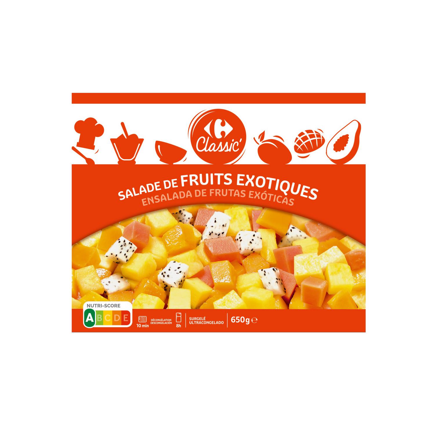 Ensalda de frutas exóticas Carrefour Classic 650 g.