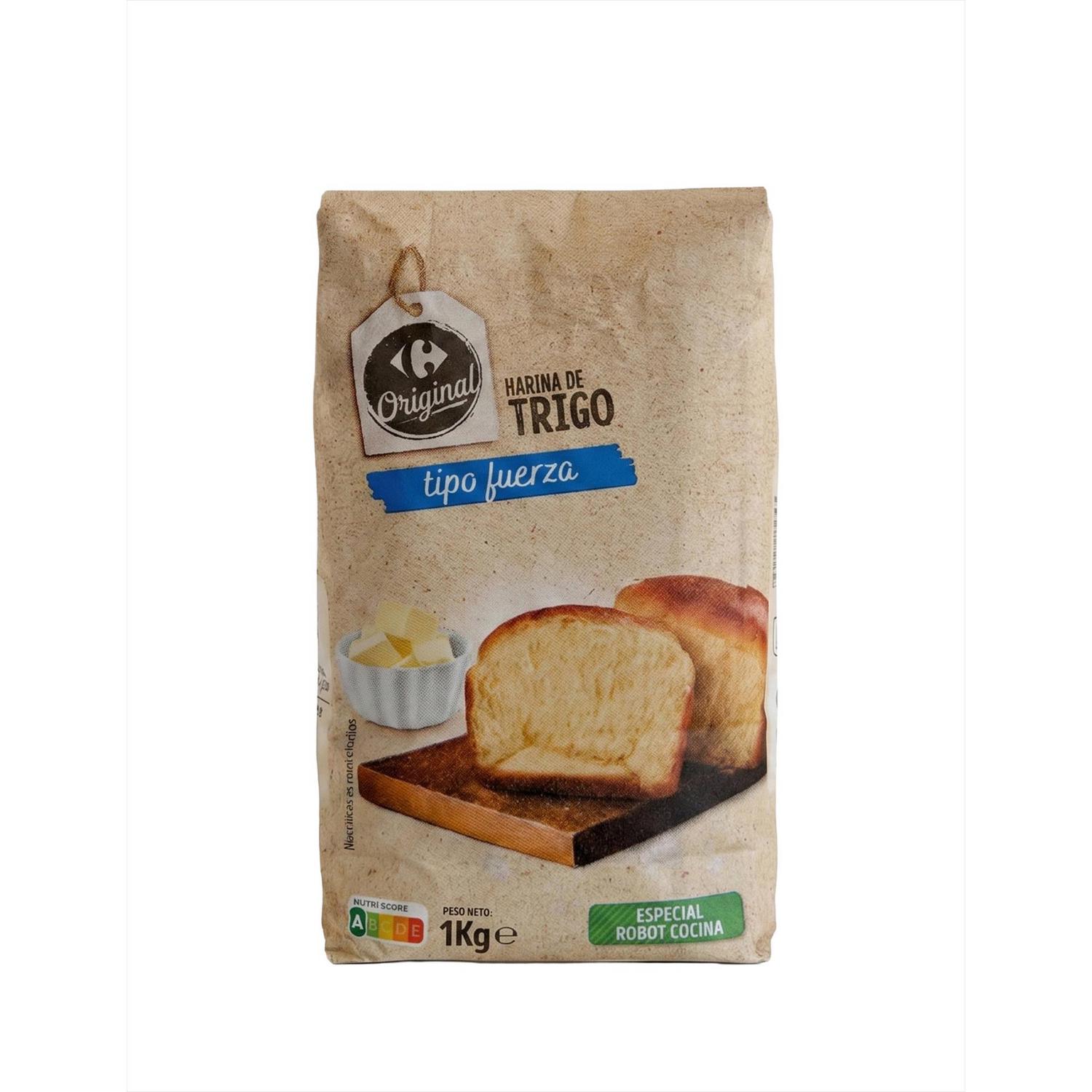 Harina de trigo tipo fuerza Original Carrefour 1 kg.