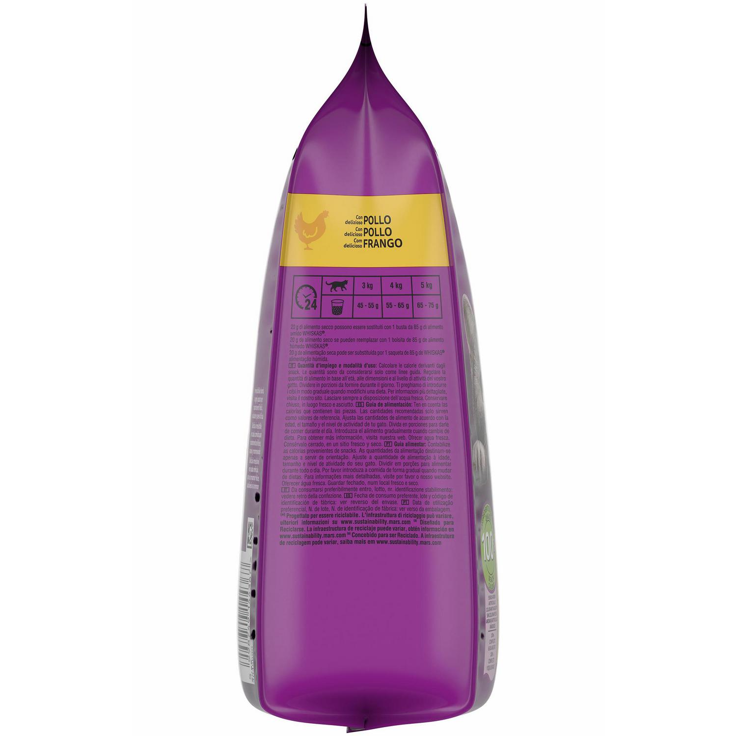 Pienso de pollo para gatos Whiskas 800 g.
