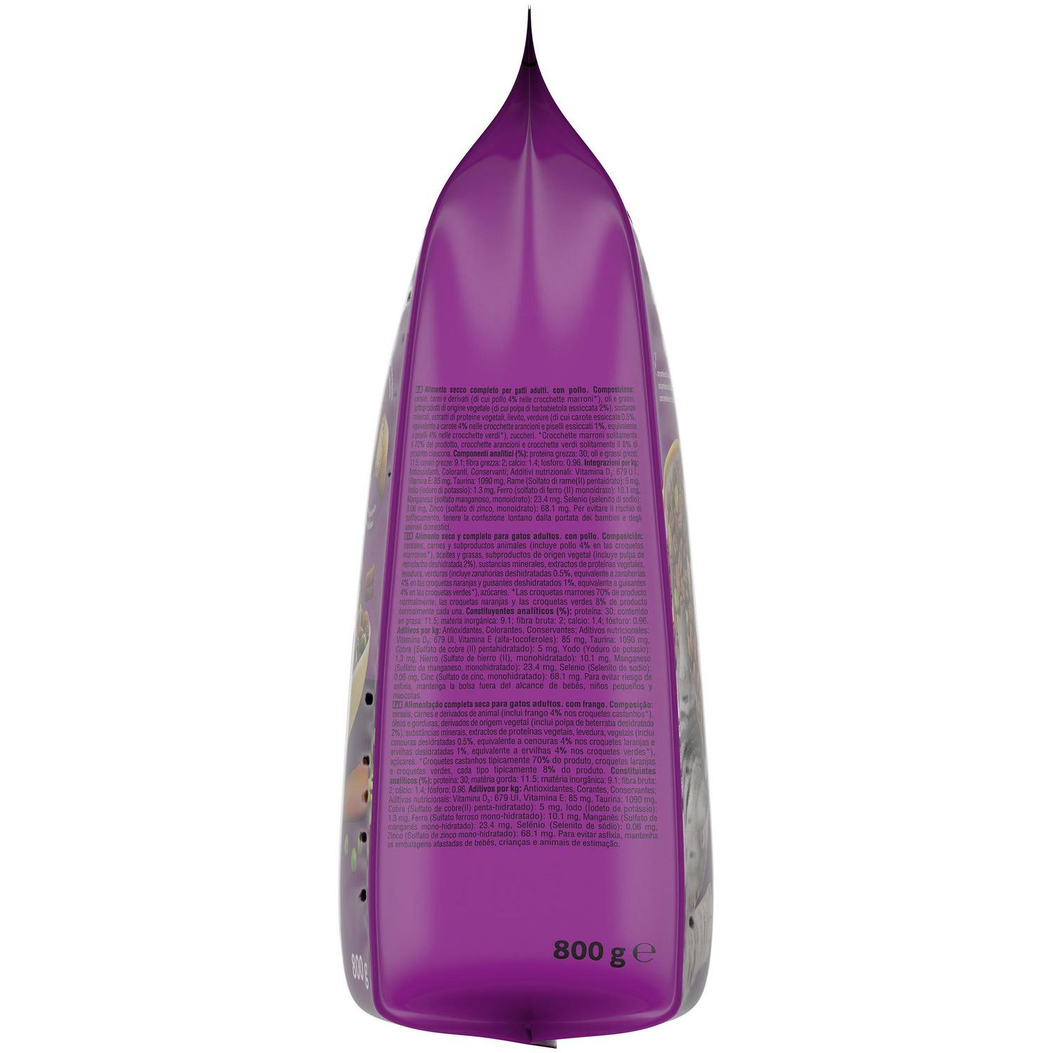 Pienso de pollo para gatos Whiskas 800 g.