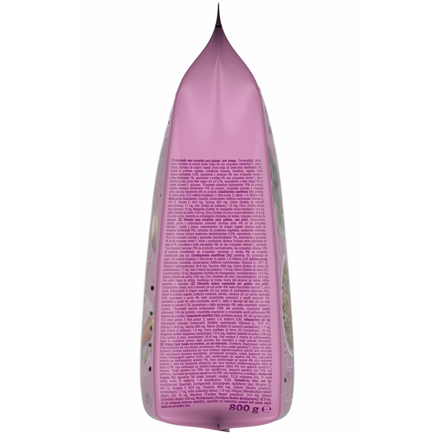 Pienso de pollo para gato junior Whiskas 800 g.