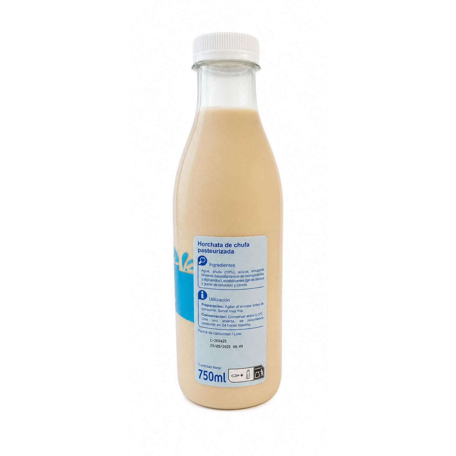 Horchata fresca Carrefour sin gluten 750 ml.