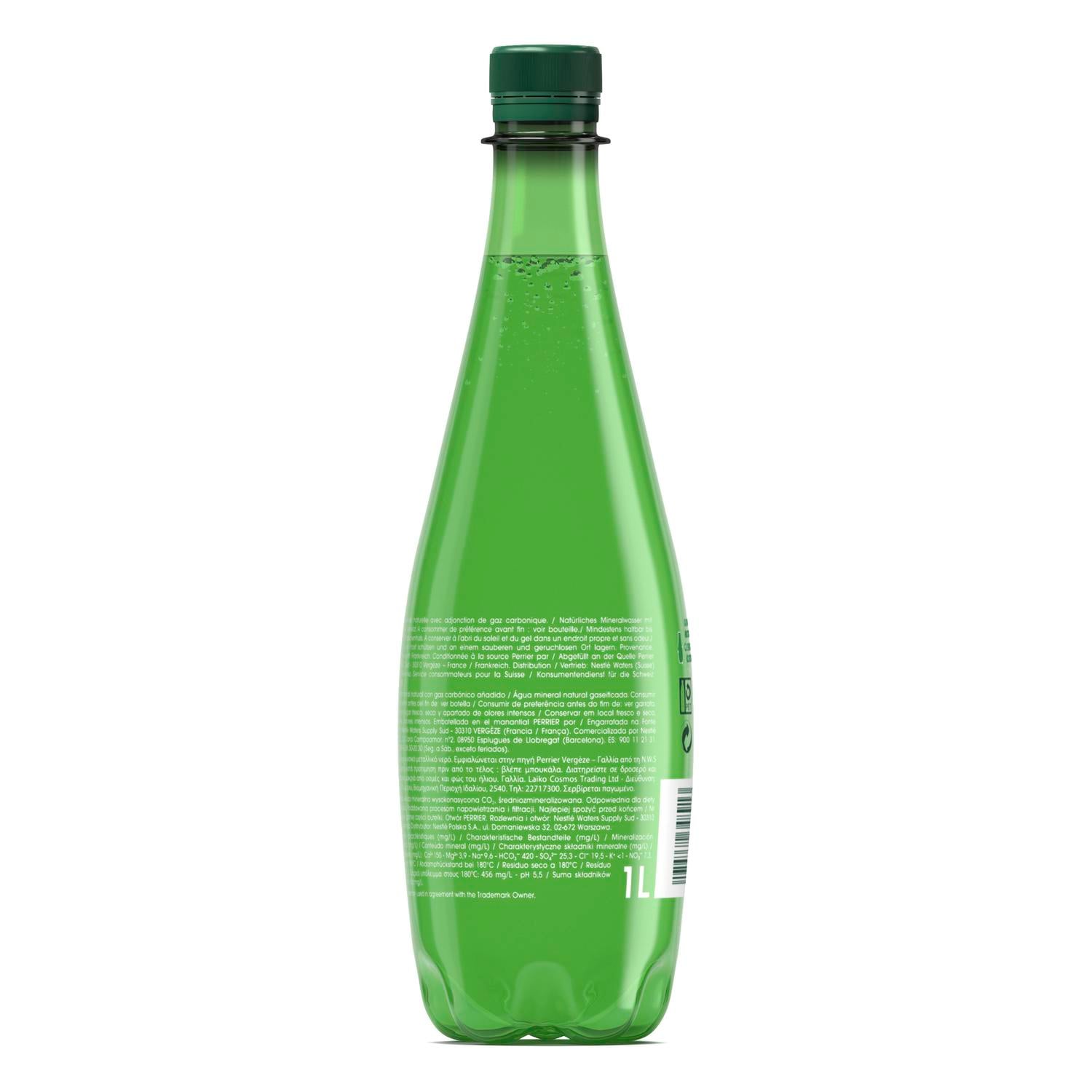 Agua mineral con gas Perrier 1 l.