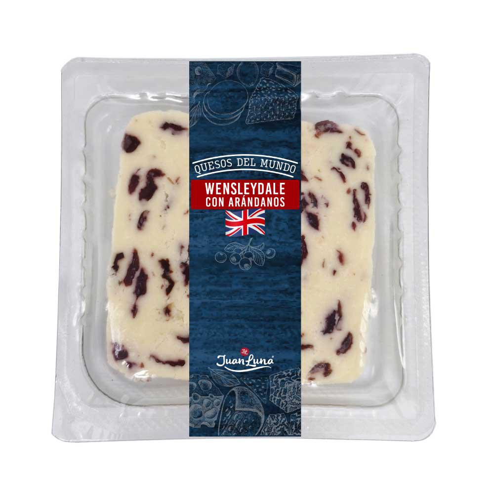 Queso wensleydale con arándanos Juan Luna 200 g.