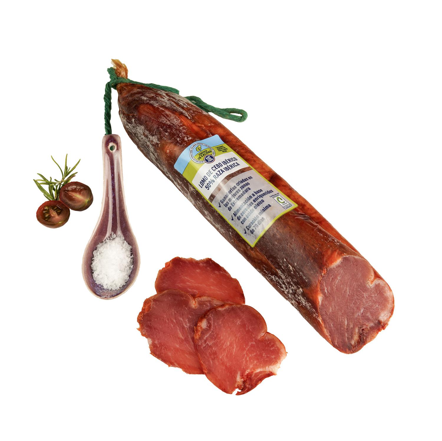 Lomo de Cebo Ibérico 50% Raza Ibérica Círculo de Calidad pieza de 500 g aprox