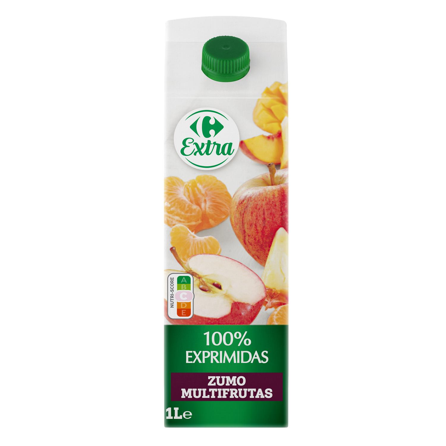 Zumo multifrutas exprimido Carrefour Extra brik de 1 l.