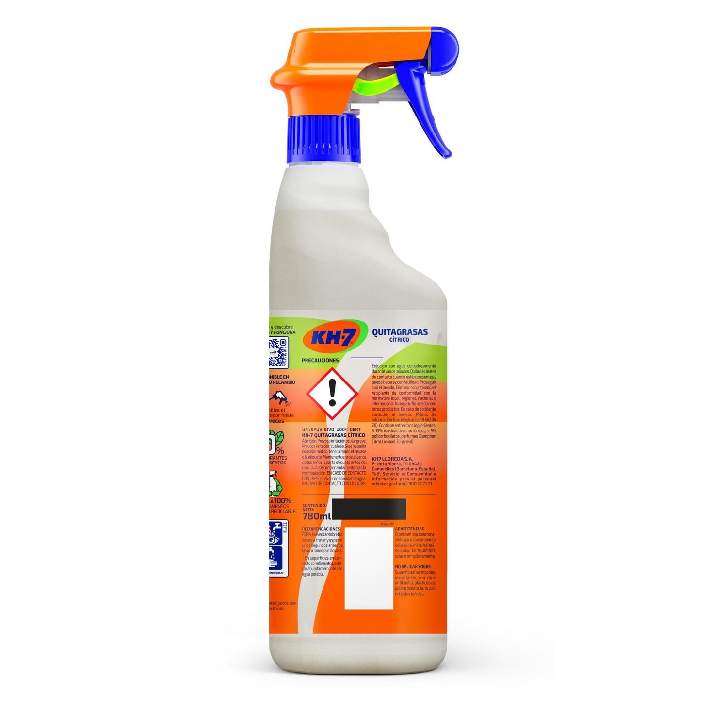 Quitagrasas cítrico 780 ml.