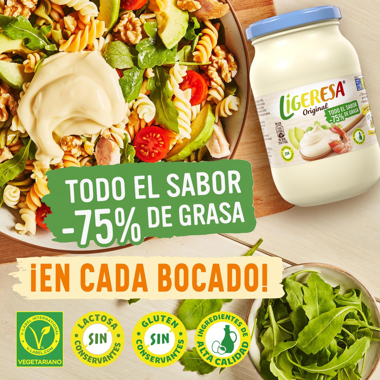 Mayonesa Ligeresa sin gluten y sin lactosa tarro 210 ml.