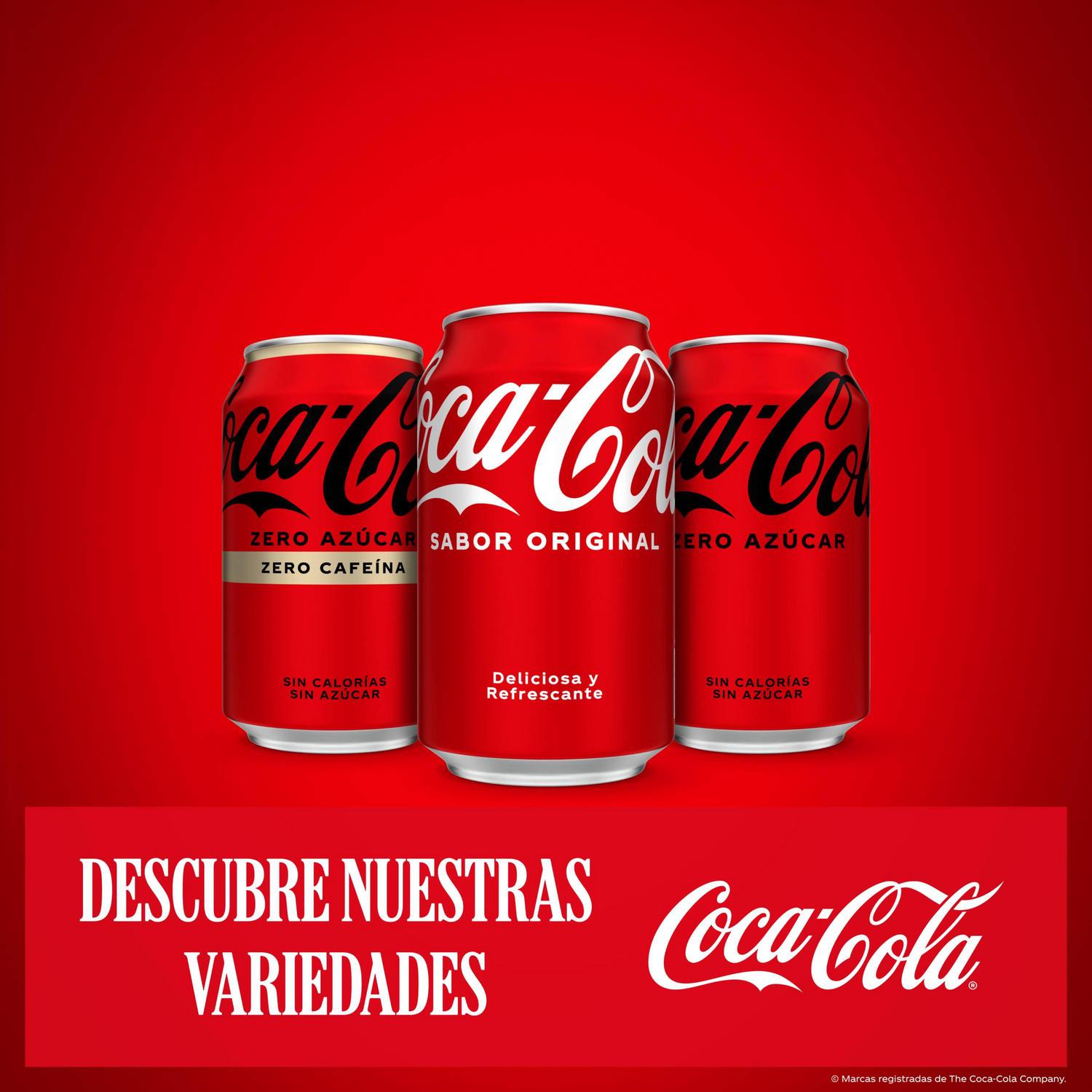 Coca Cola zero azúcar pack 12 latas 33 cl.