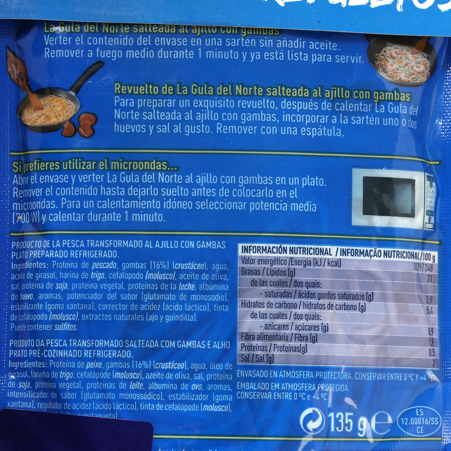 La Gula del Norte con gambas al ajillo pack de 2x135 g