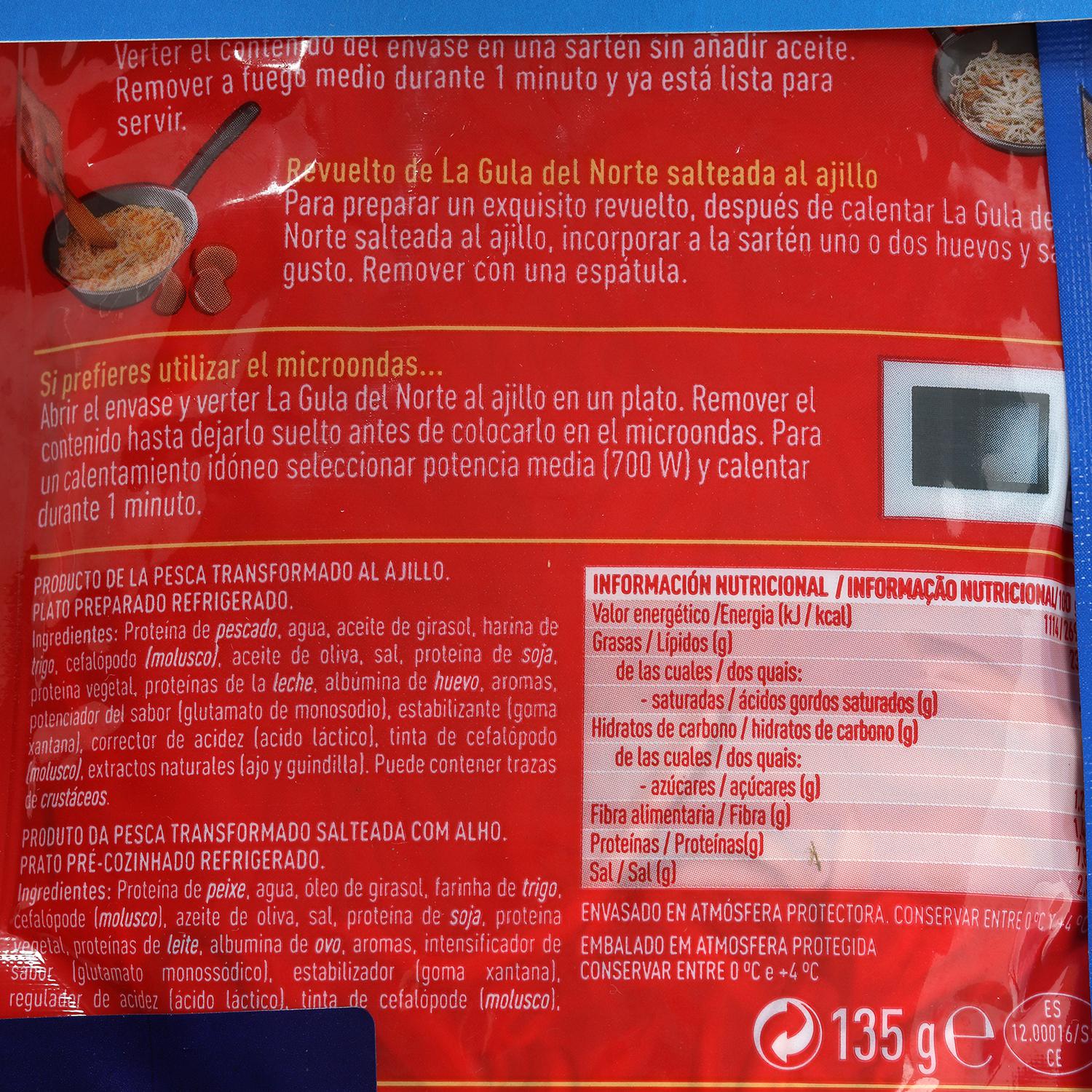 La Gula del Norte con gambas al ajillo pack de 2x135 g