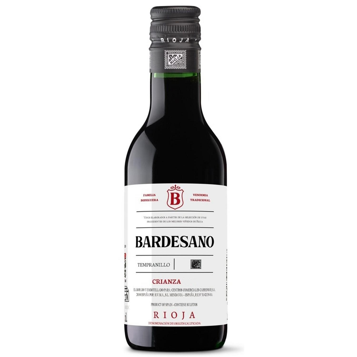 Vino tinto crianza tempranillo D.O.Ca Rioja 18,75 cl.