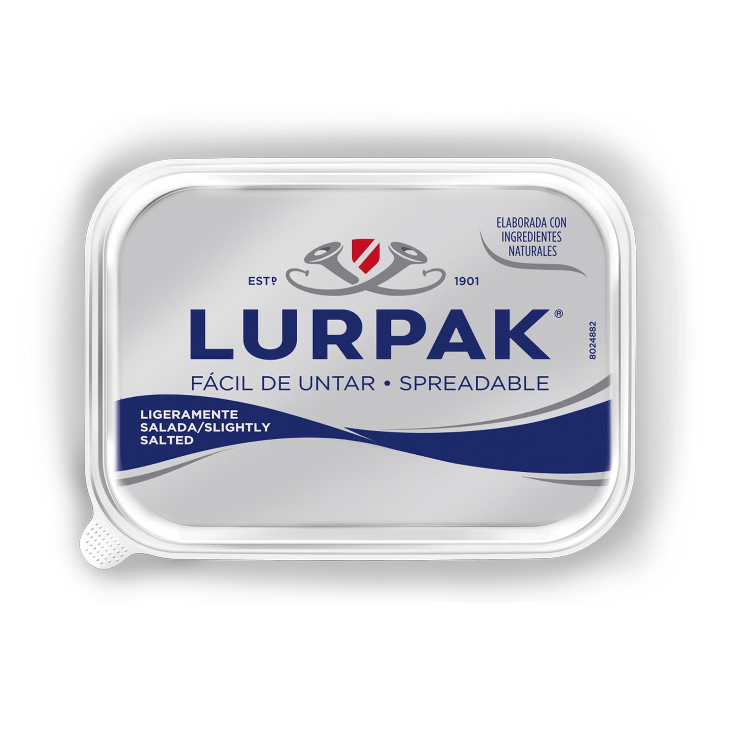 Mantequilla fácil de untar ligeramente salada Lurpak 200 g.
