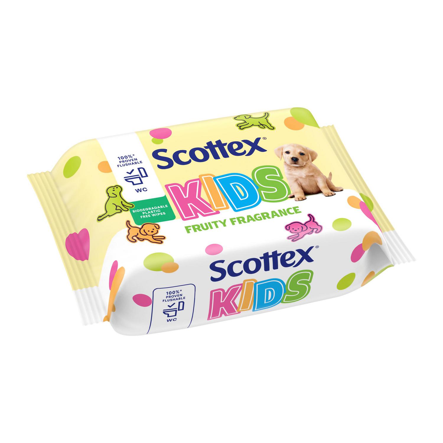 Papel higiénico húmedo Kids Scottex 74 ud.
