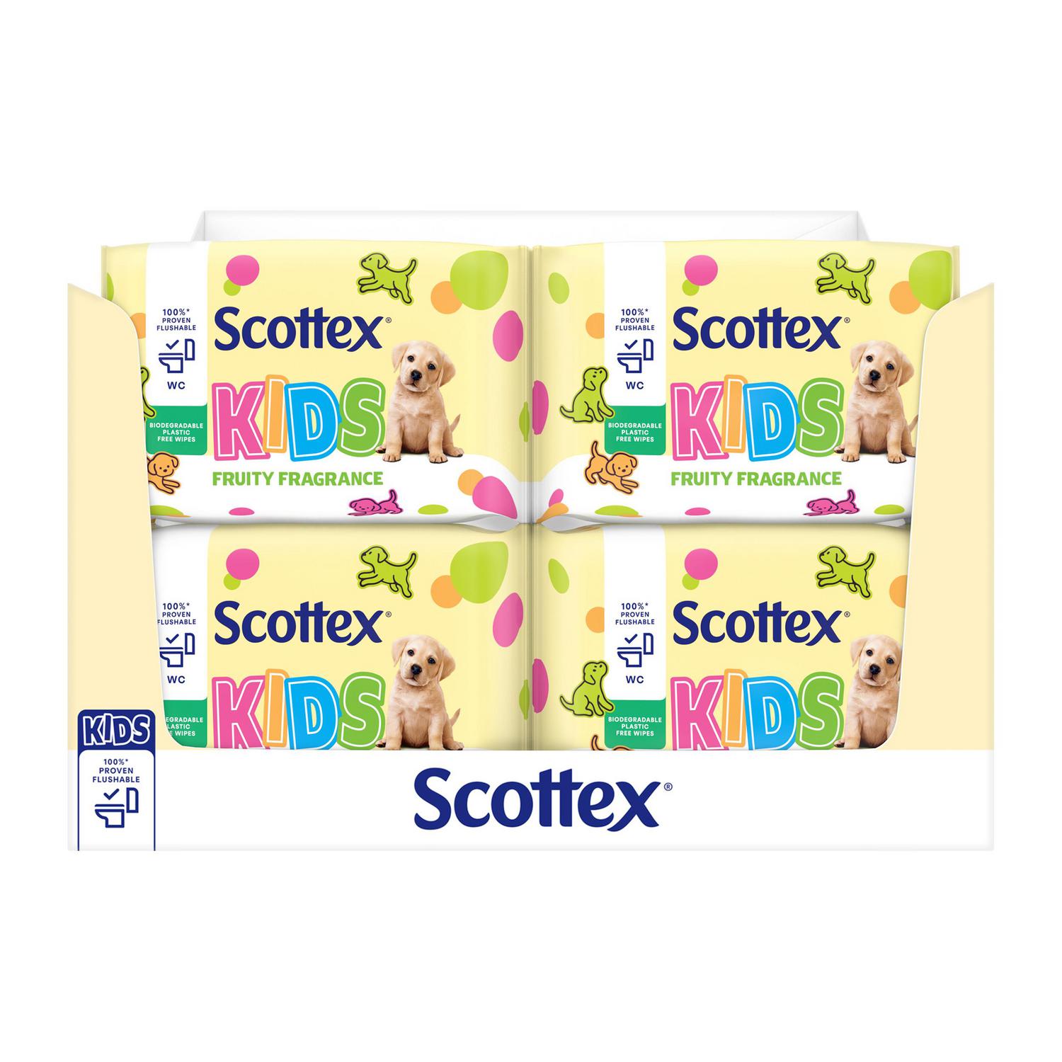 Papel higiénico húmedo Kids Scottex 74 ud.