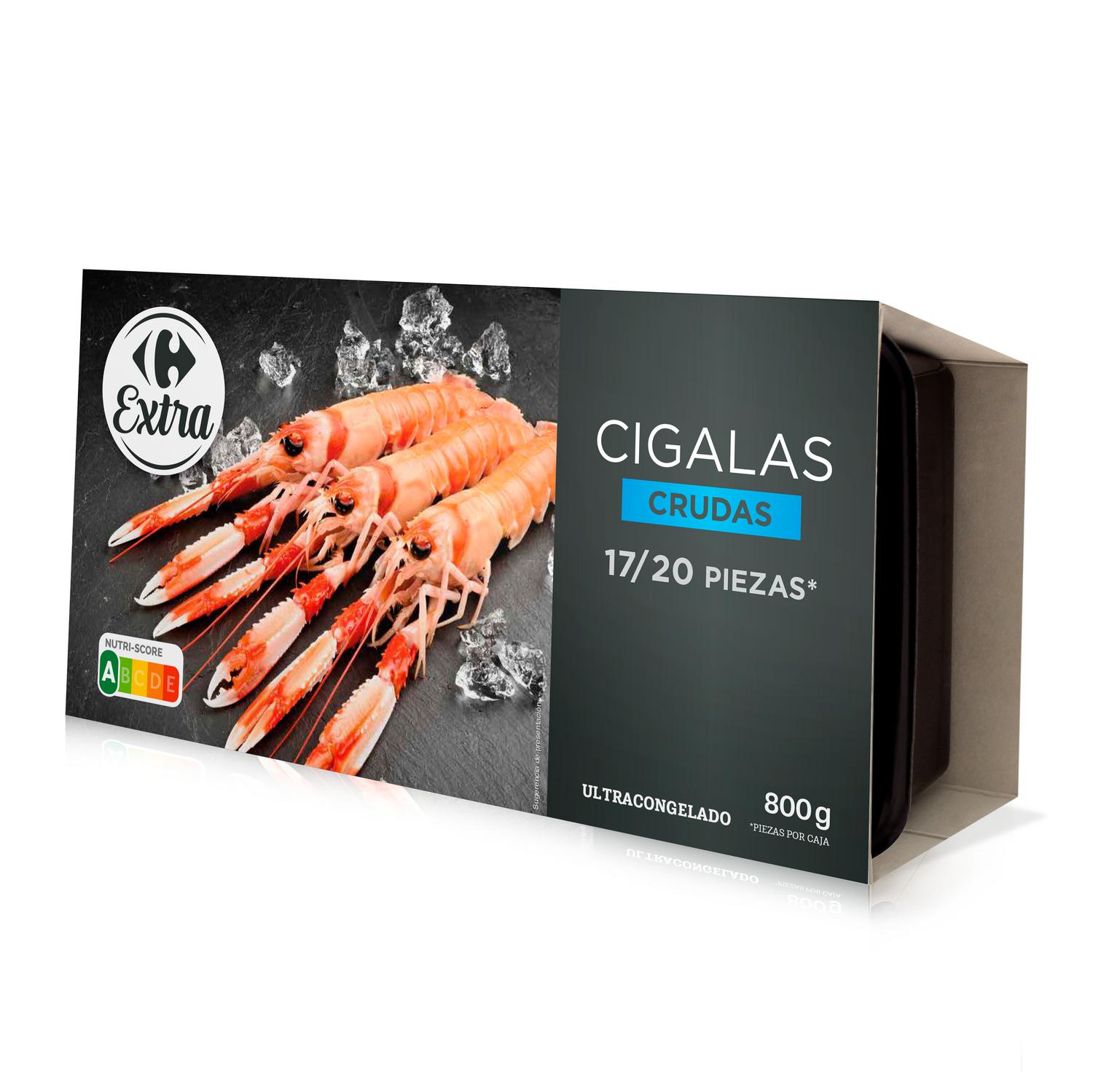 Cigala cruda congelada Carrefour Extra 800 g