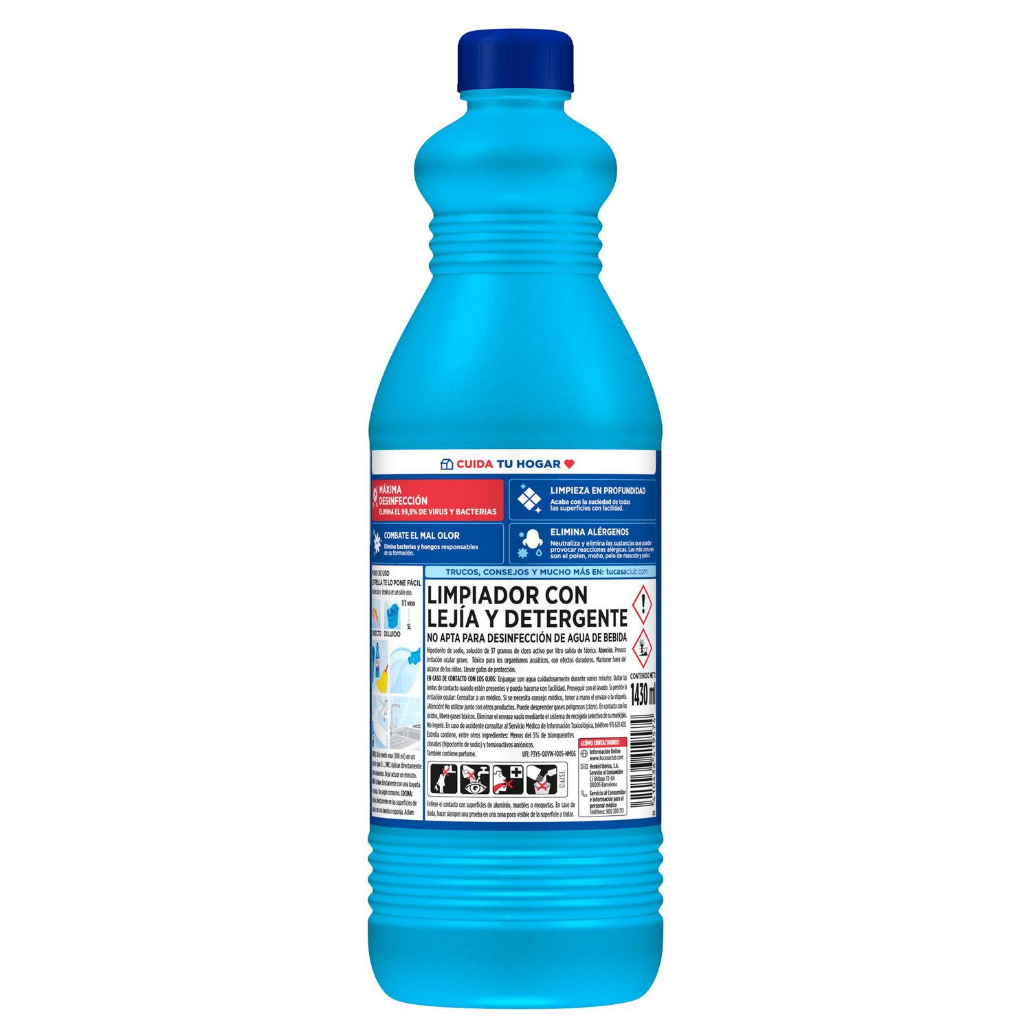 Lejía con detergente Estrella 1,43 l.