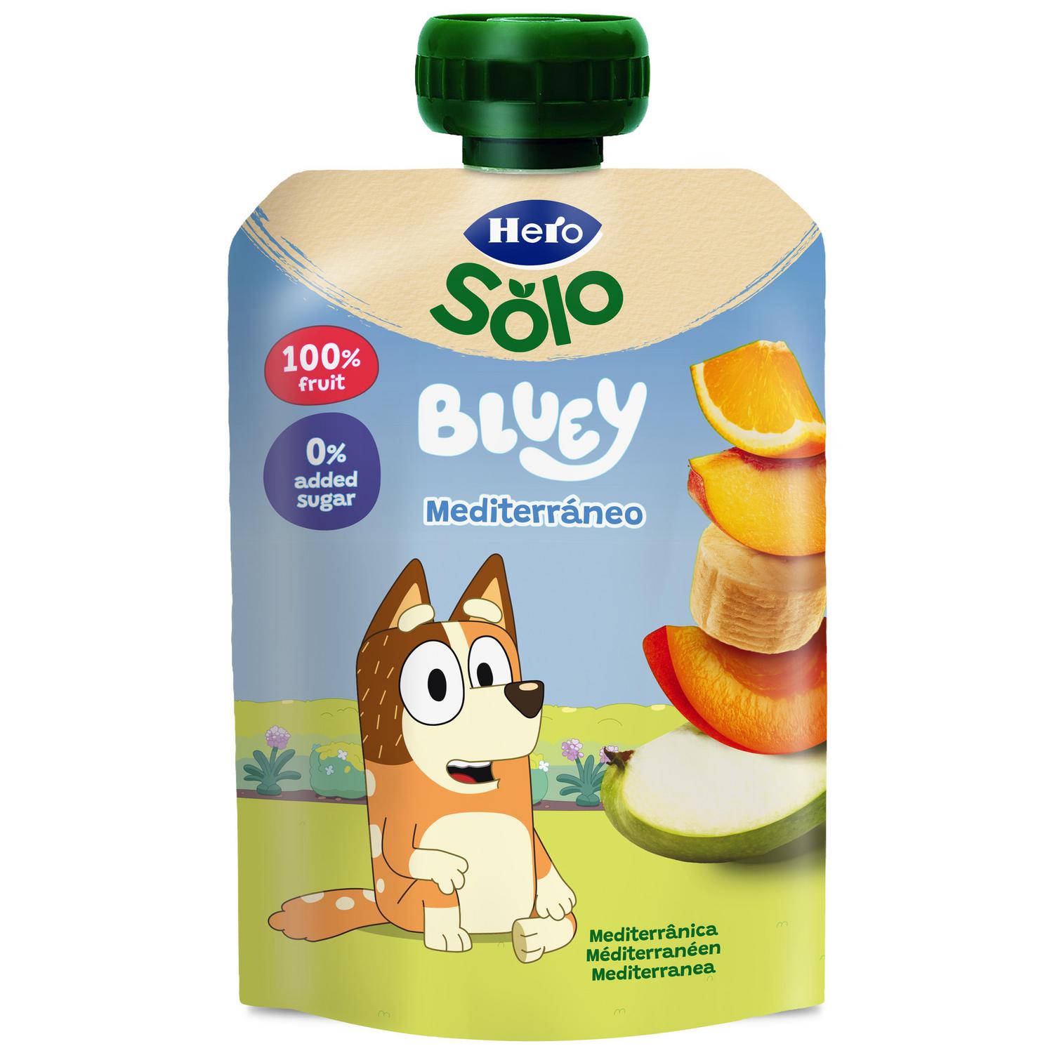 Bolsita de fruta mediterránea Mi Futa Hero sin gluten y sin azúcar añadido 100 g.