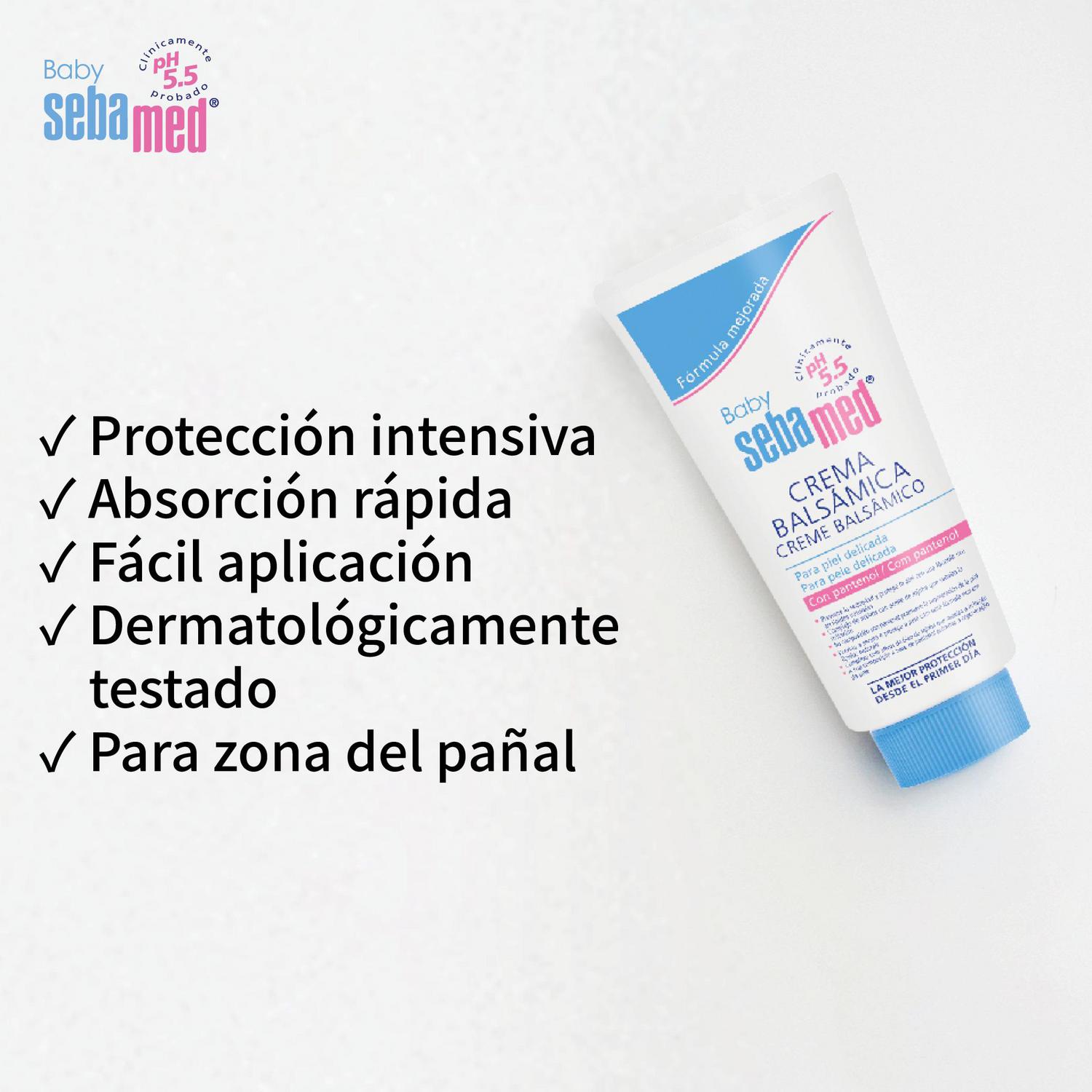 Crema balsámica para proteger la zona del pañal Sebamed 300 ml.