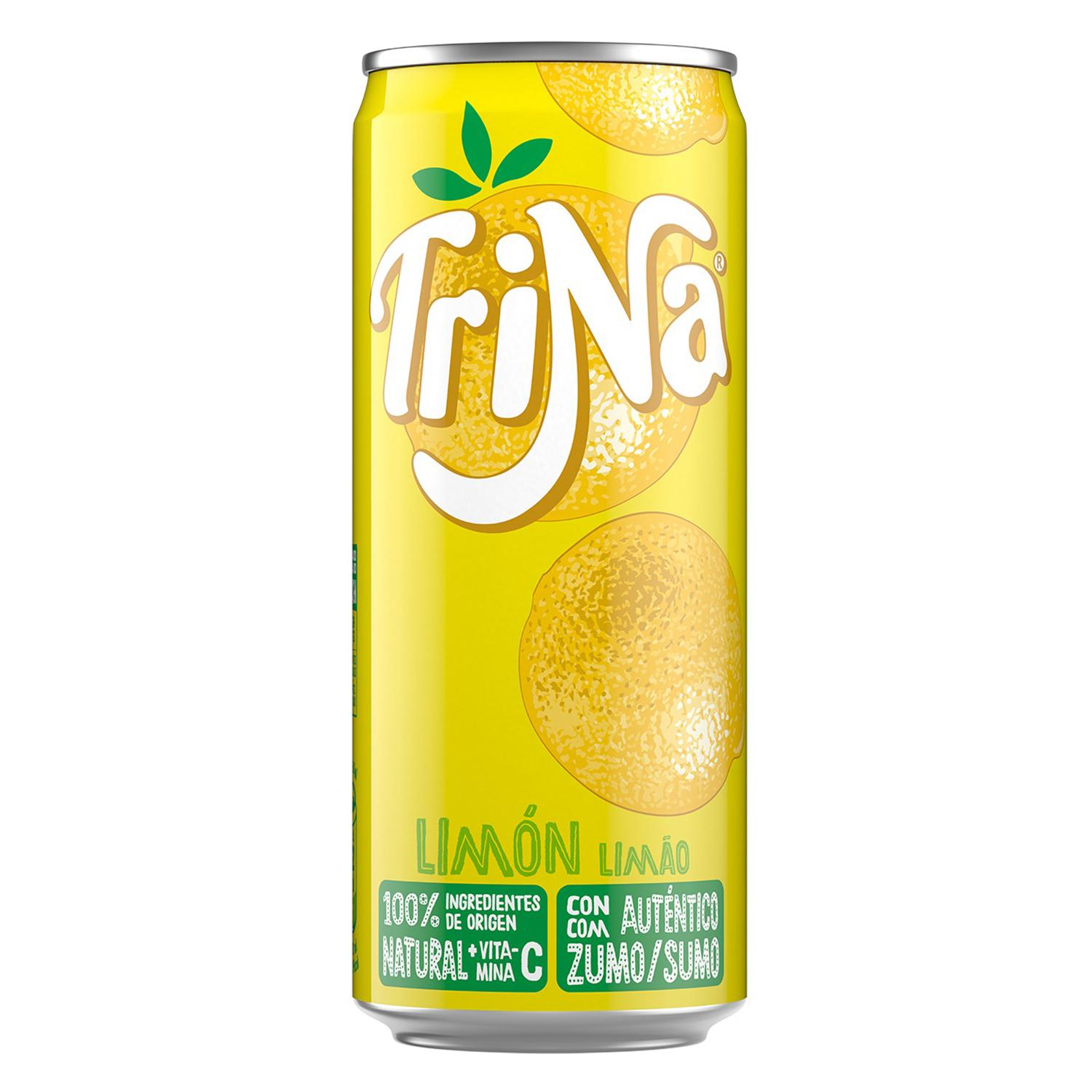 Refresco de limón Trina sin gas lata 33 cl.
