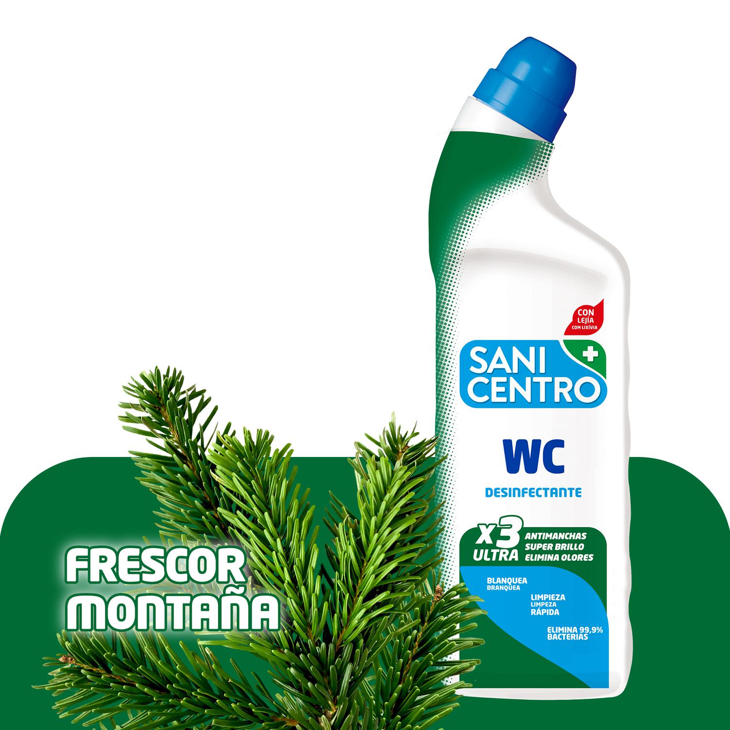Gel WC desinfectante frescor montaña con lejia Sanicentro 1 l.