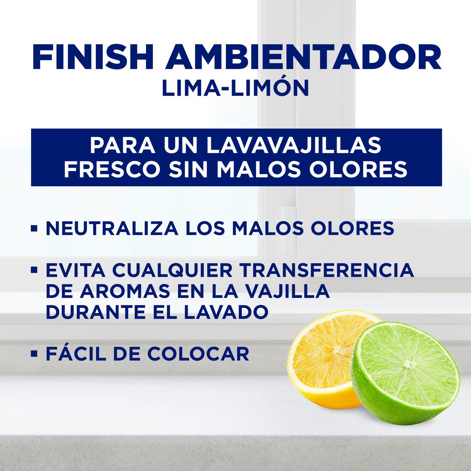 Ambientador de lavavajillas aroma lima y limón Finish 2 ud.