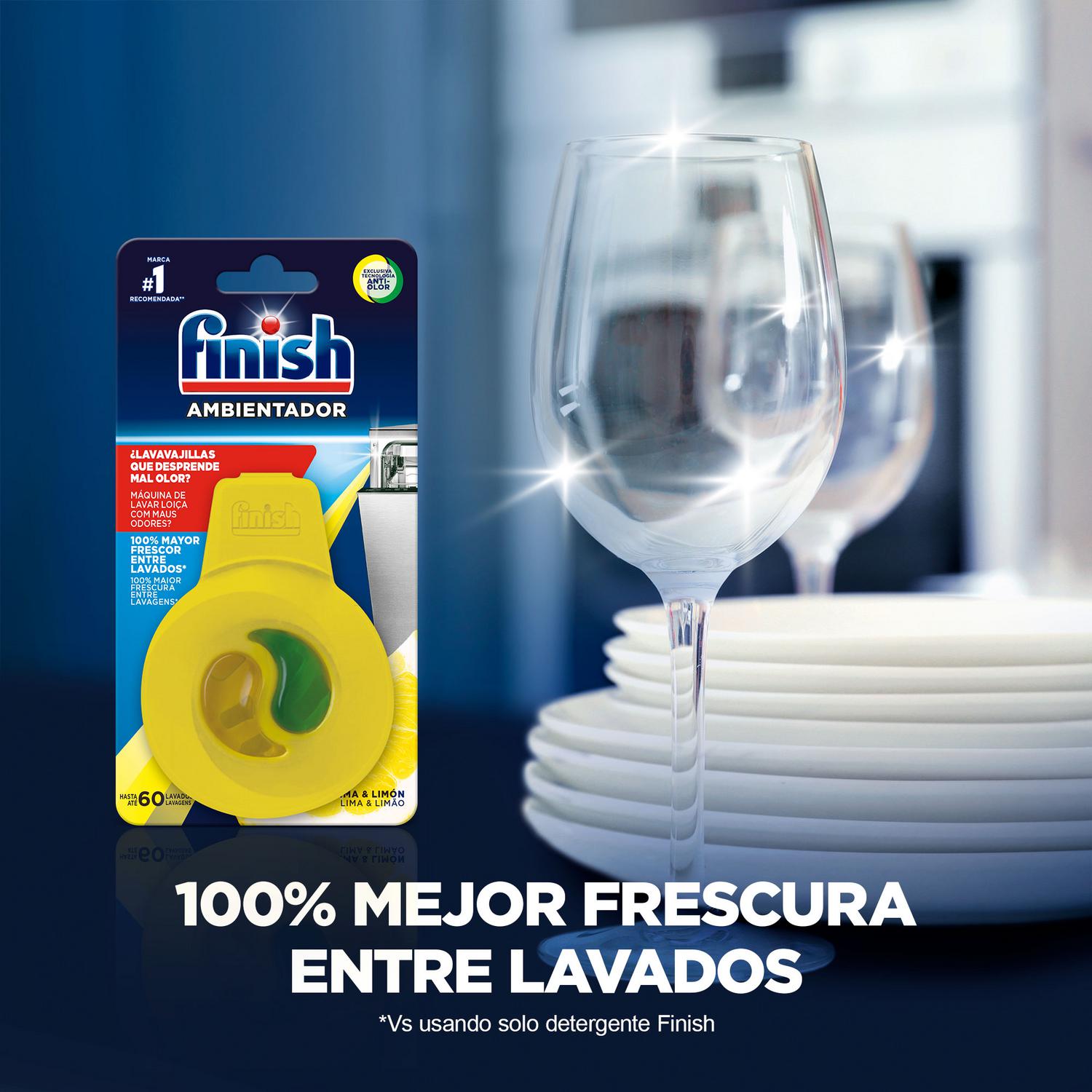 Ambientador de lavavajillas aroma lima y limón Finish 2 ud.