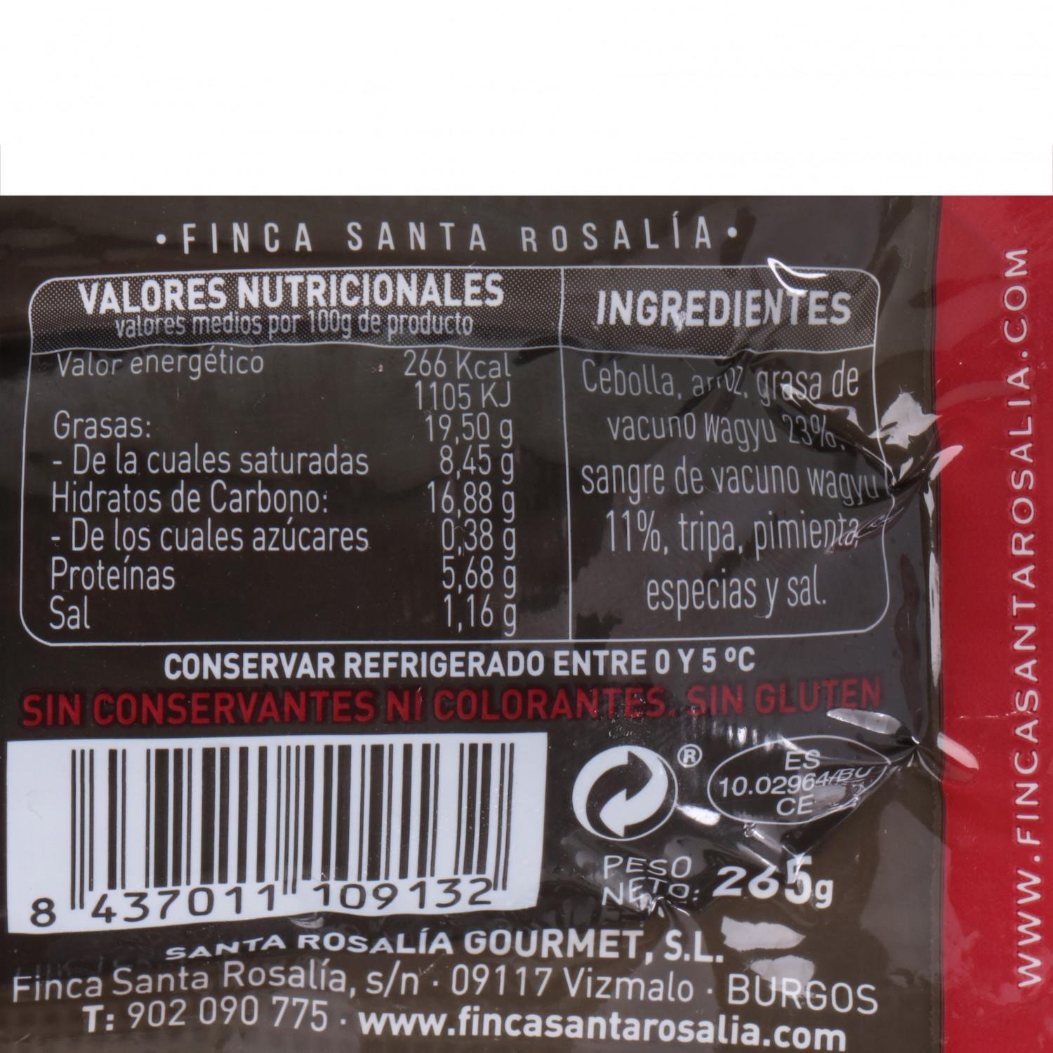 Morcilla de Wagyu Santa Rosalía 265 g