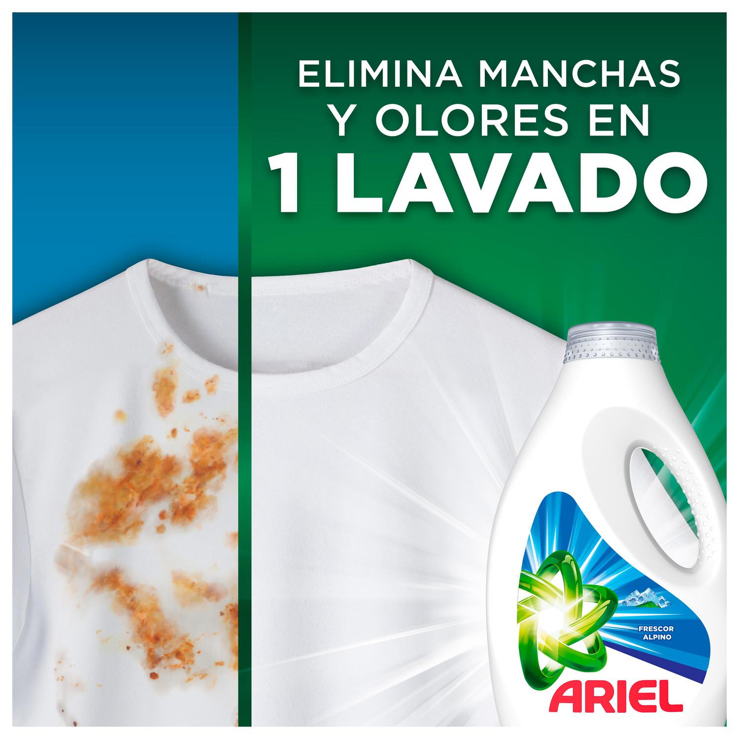 Detergente líquido frescor alpino Ariel 40  lavados.