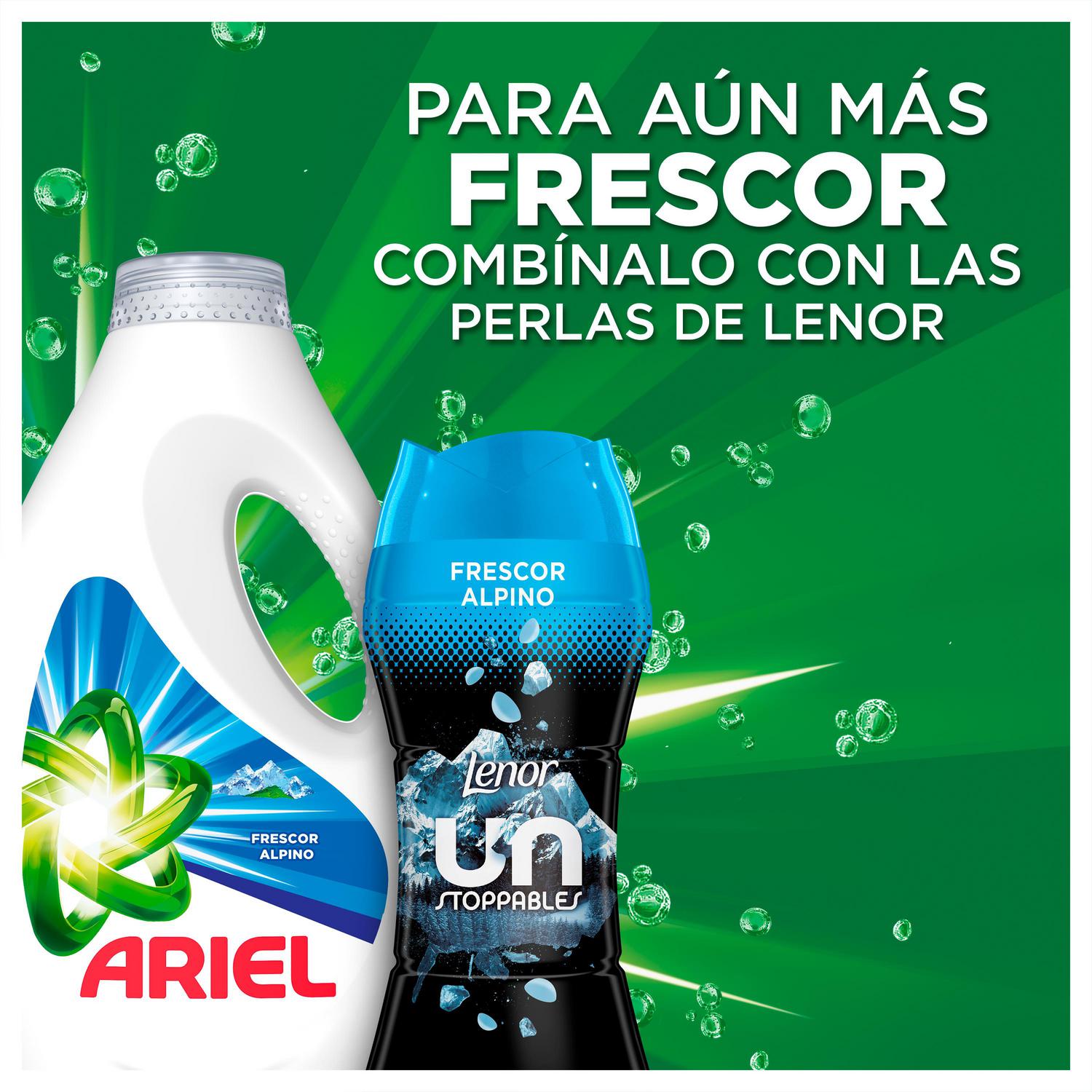 Detergente líquido frescor alpino Ariel 40  lavados.