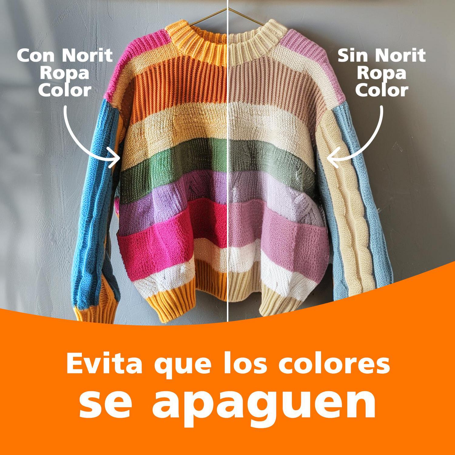 Detergente líquido para ropa de color Norit 40 lavados.