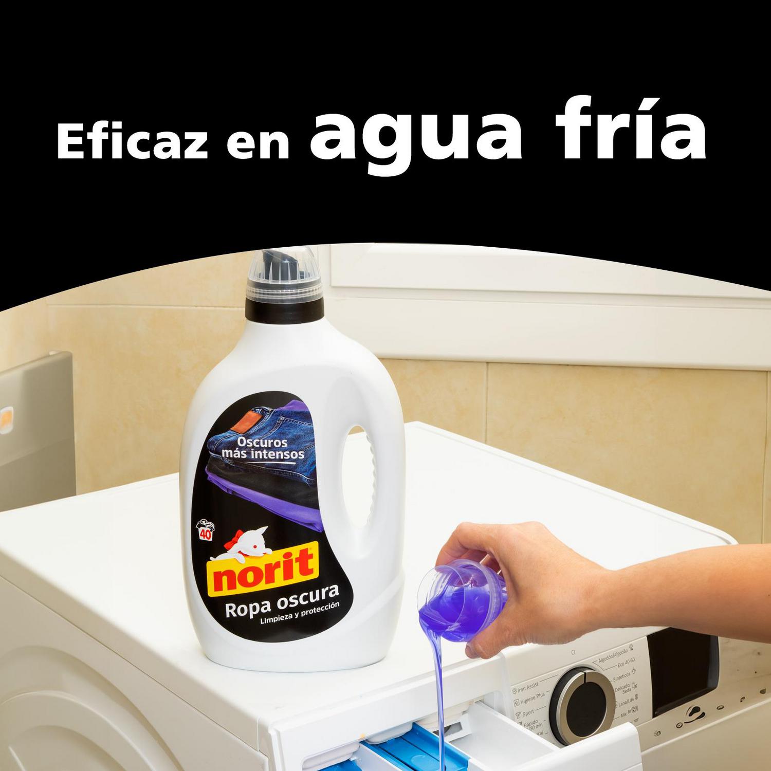Detergente líquido ropa oscura Norit 40 lavados.