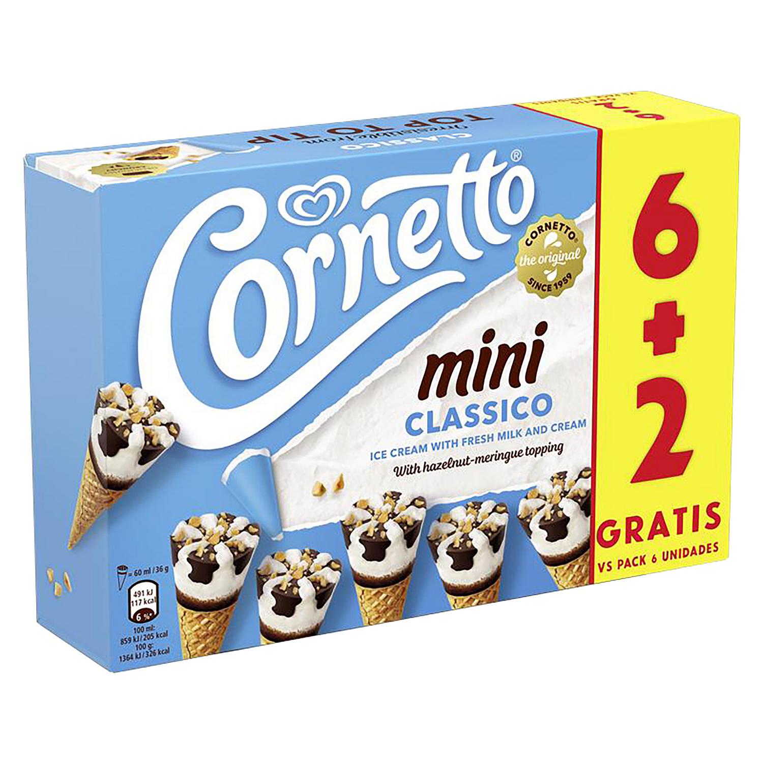 Helado mini classic Cornetto 6 uds.